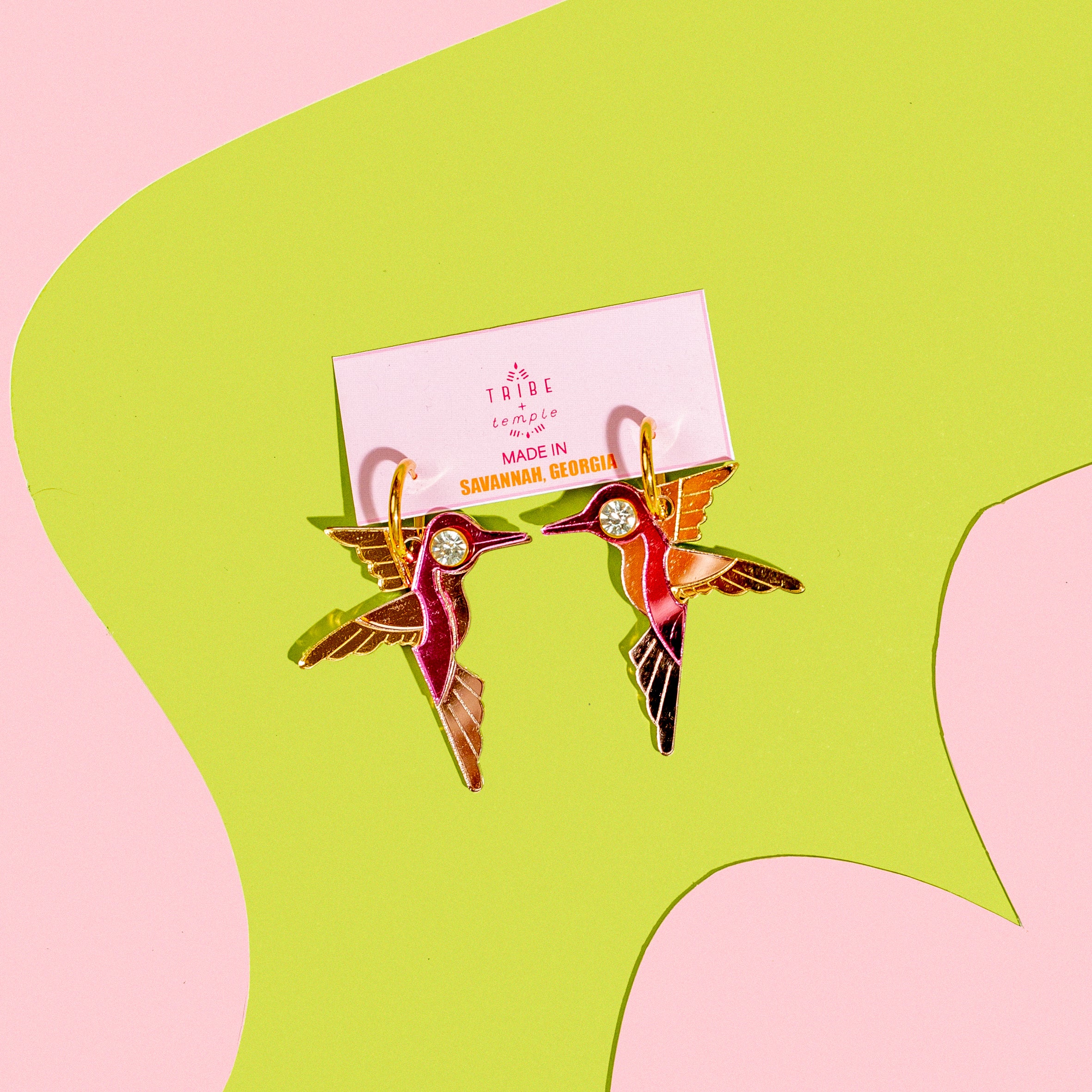 Tribe + Temple - Hummingbird Hoop Earrings