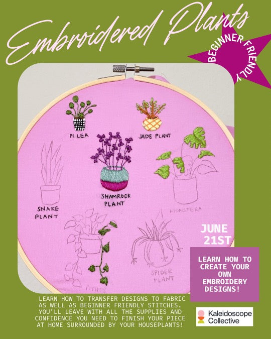 Embroidered Plants Workshop with Melinda
