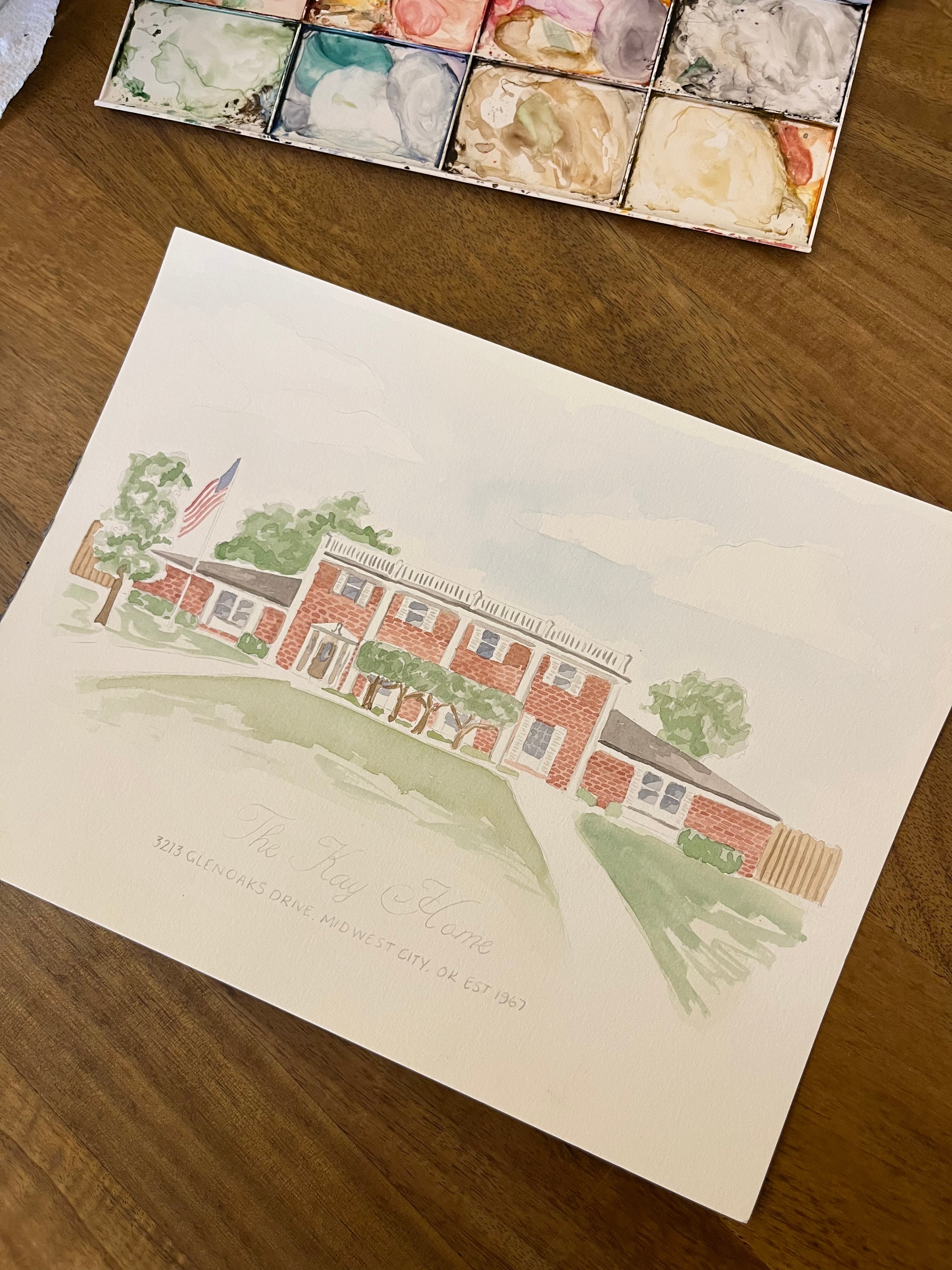 Watercolor Home Portrait Painting Workshop with Leslie Gregory Art 🎨