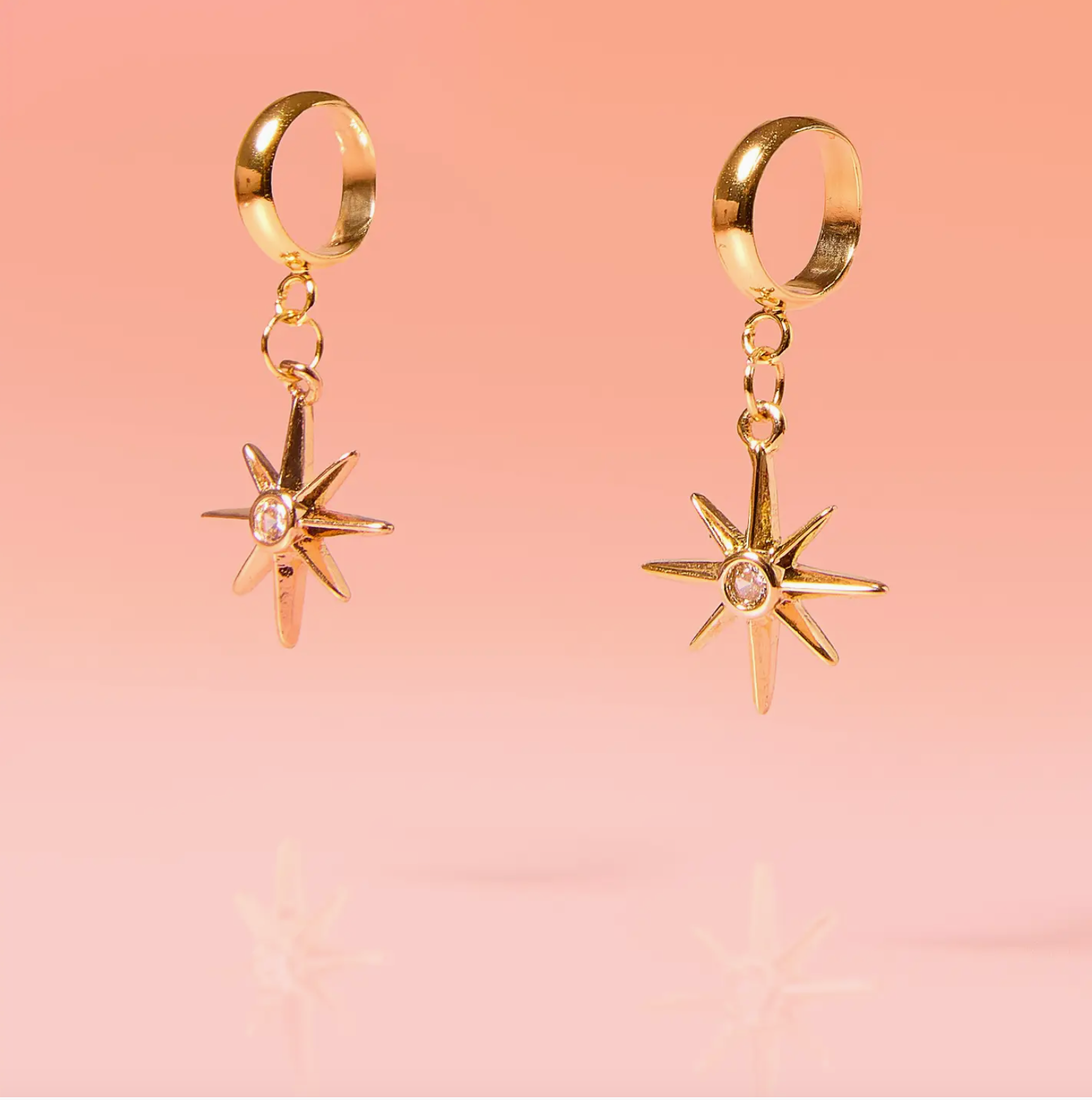 Tribe + Temple - Star Tiny Hoop 18K Gold Plated