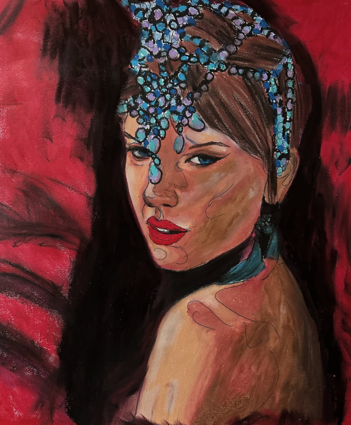 badgirlclubart - * Blue Showgirl Taylor Prints