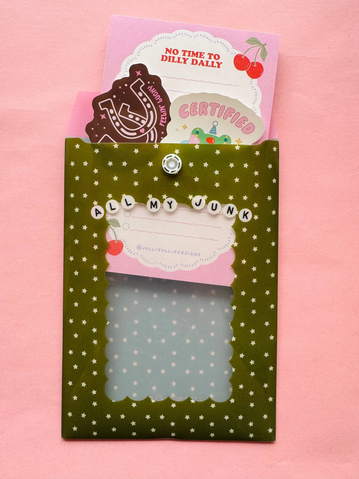 Jollie Ollie Designs - All My Junk Envelope Sleeve