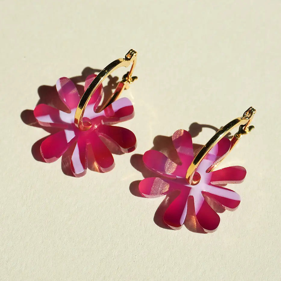 Paulina Otero- Flower Hoop Earrings