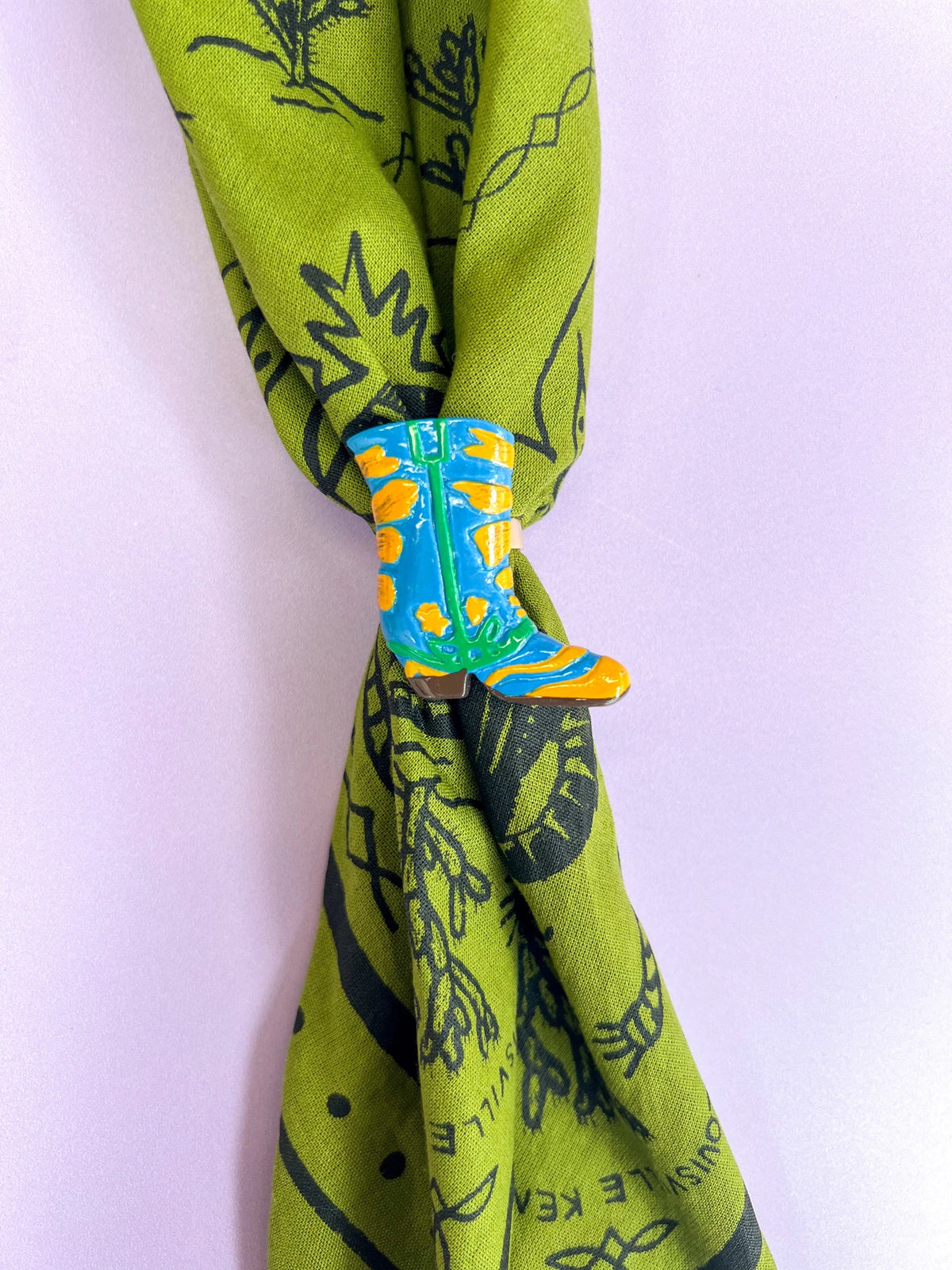 Velvet Outlaw - Colorful Cowboy Boot Bandana Slide - Multiple Colors