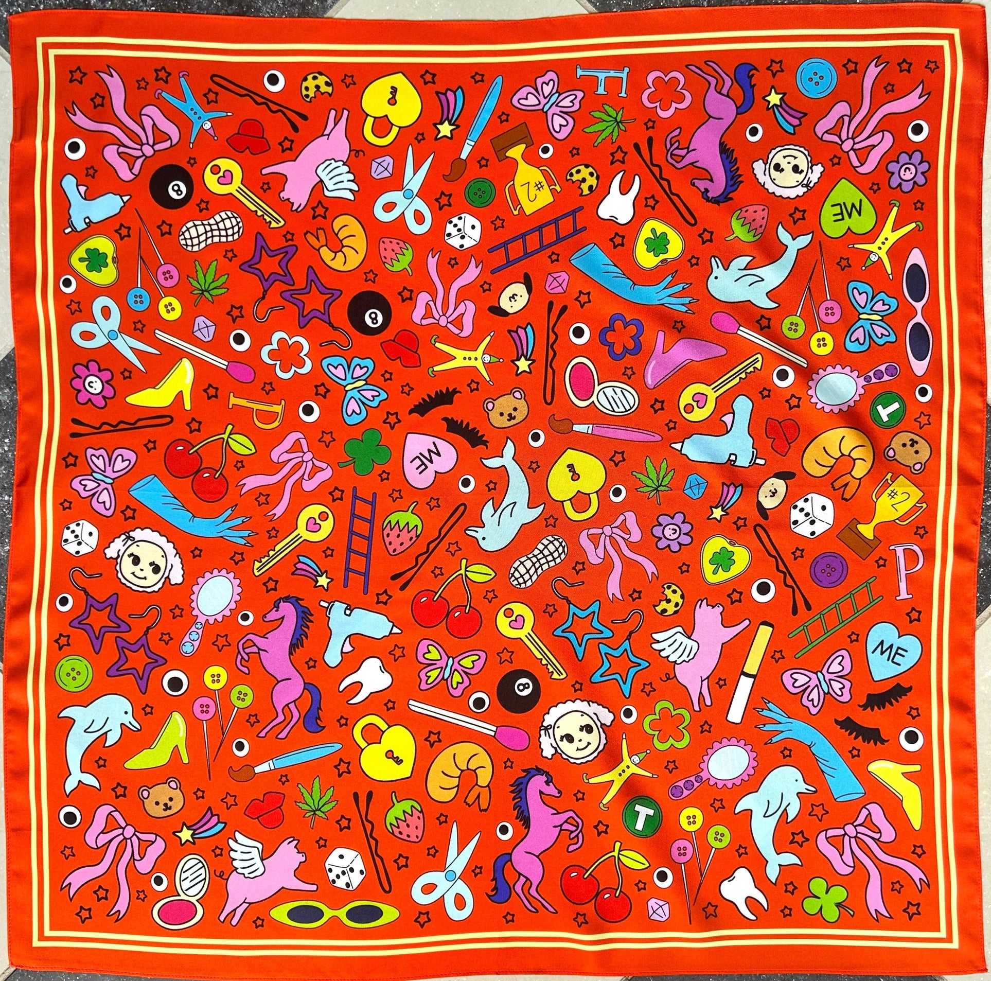 The Peach Fuzz - Trinket Treasures Silk Scarf