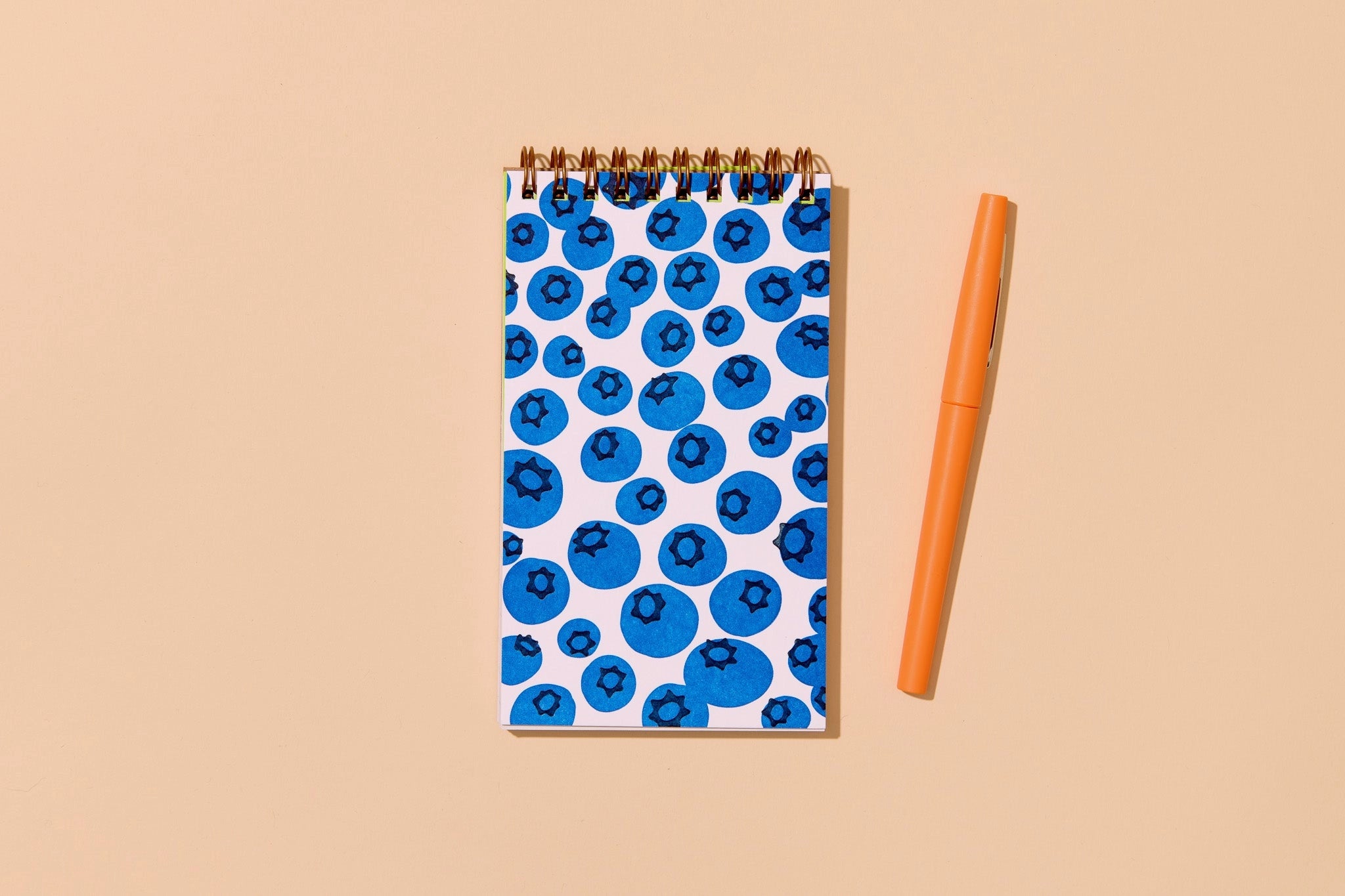 And Here We Are - Blueberries Letterpress Spiral Pocket Size Notebook