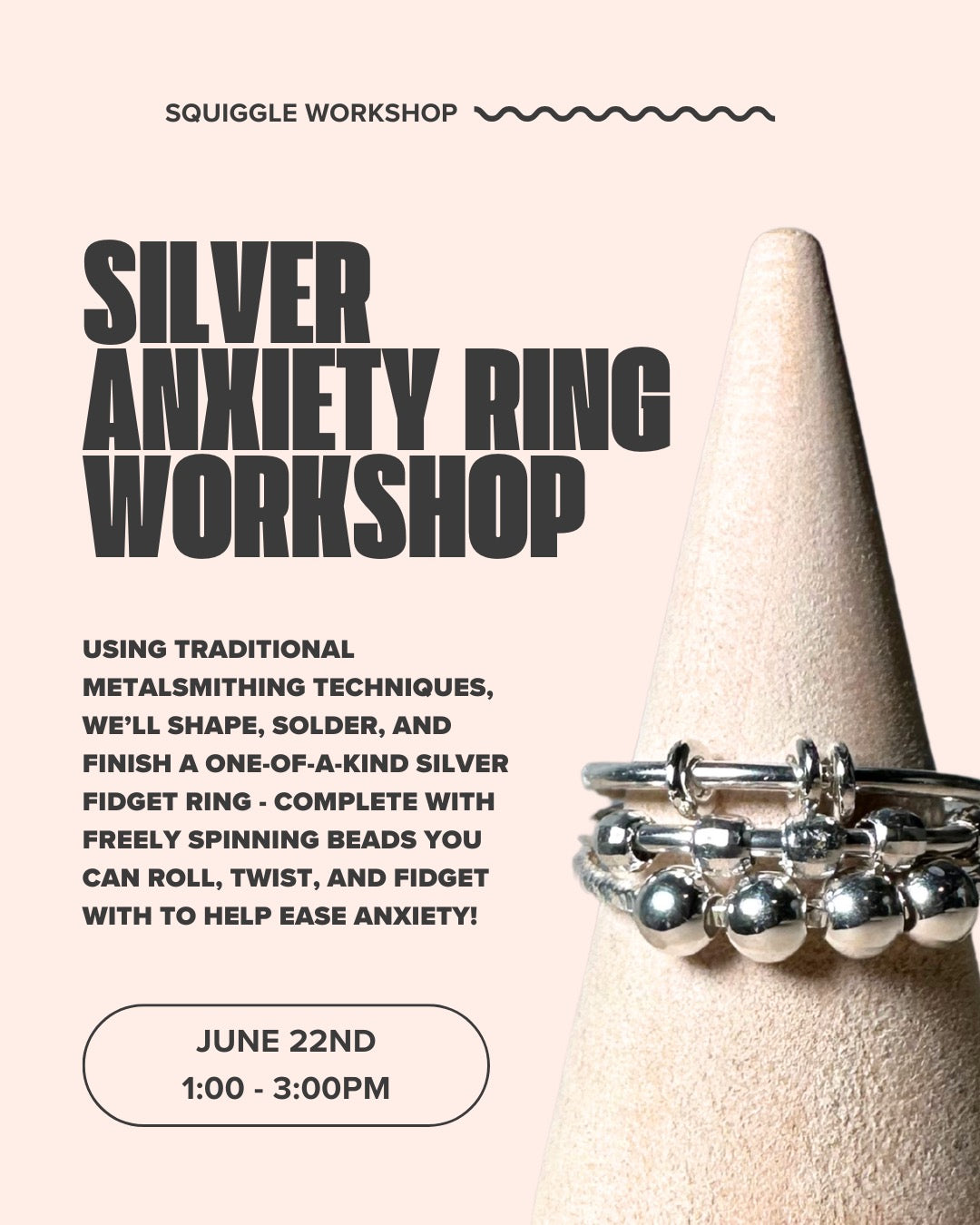 Crafting Your Own Silver Anxiety Ring Workshop with Squiggle Cutters