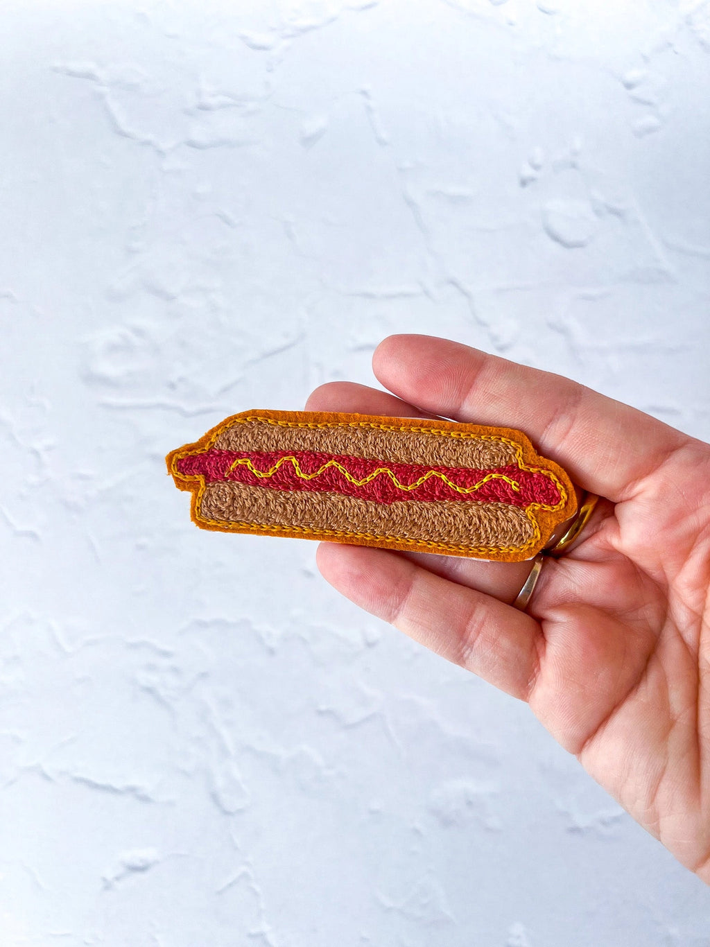 Velvet Outlaw - Hot Dog Chain Stitch Patch - Iron On