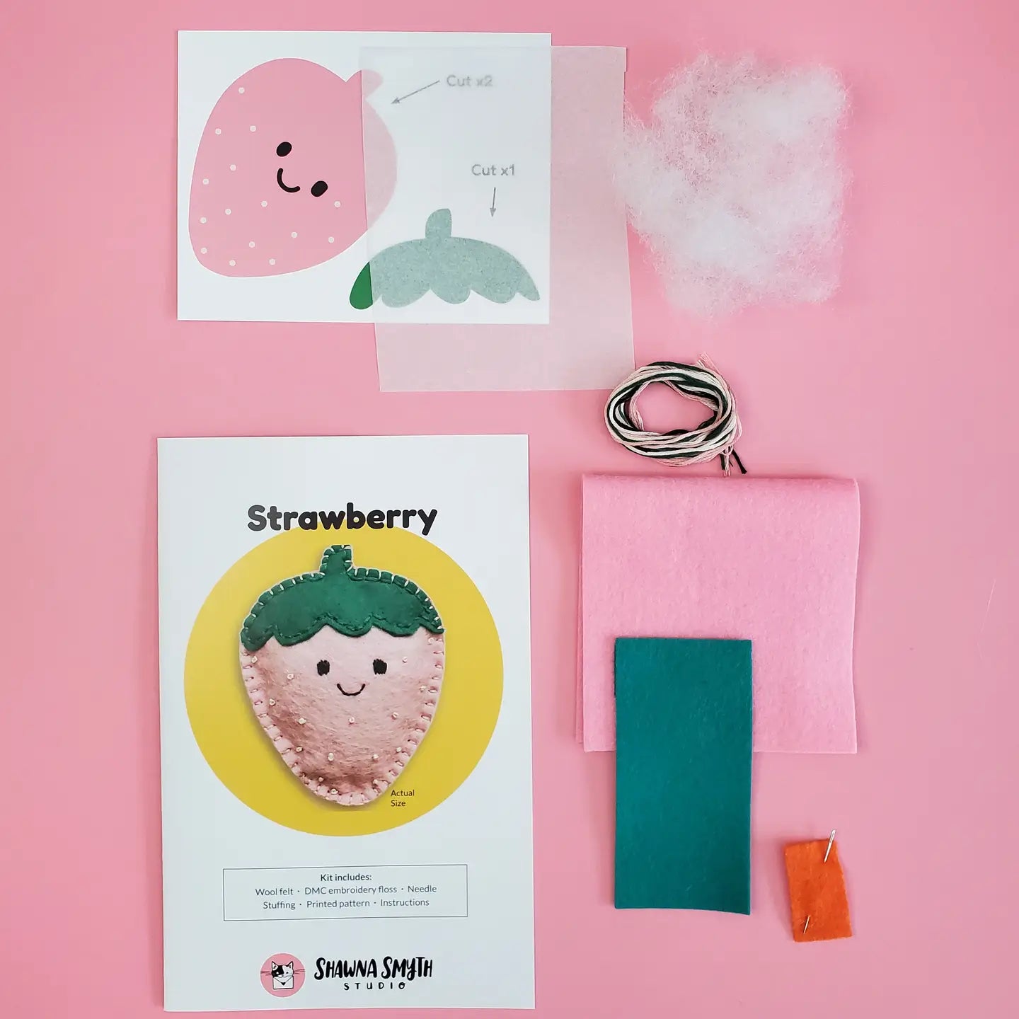 Shawna Smyth Studio - Strawberry Diy Felt Kit