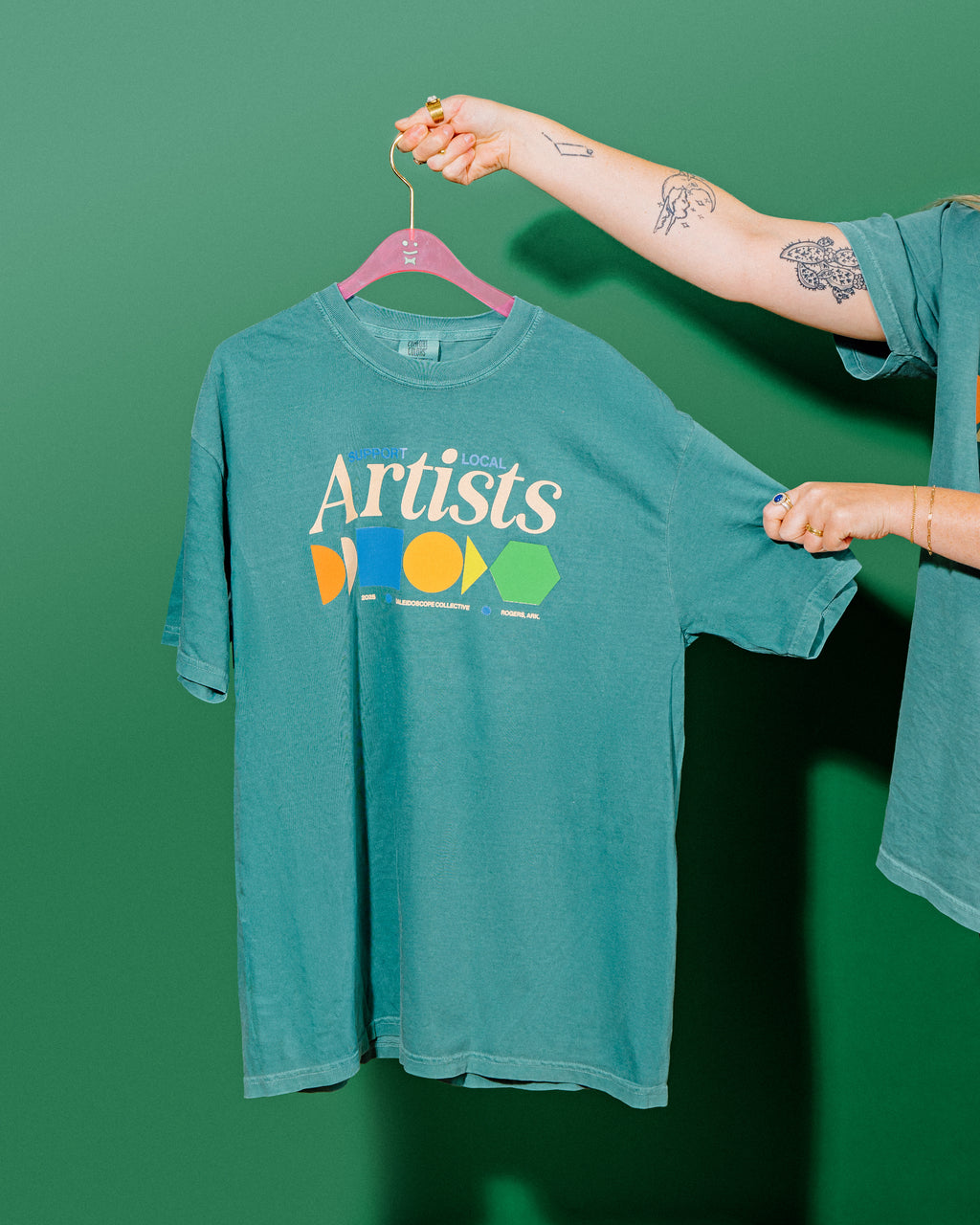 Merch Summer Drop 001 -  Support Local Artists Shirt: Teal