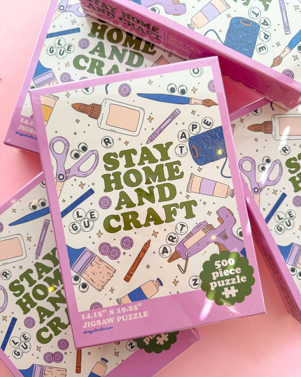 Jollie Ollie Designs - Stay Home & Craft 500 Piece Jigsaw Puzzle