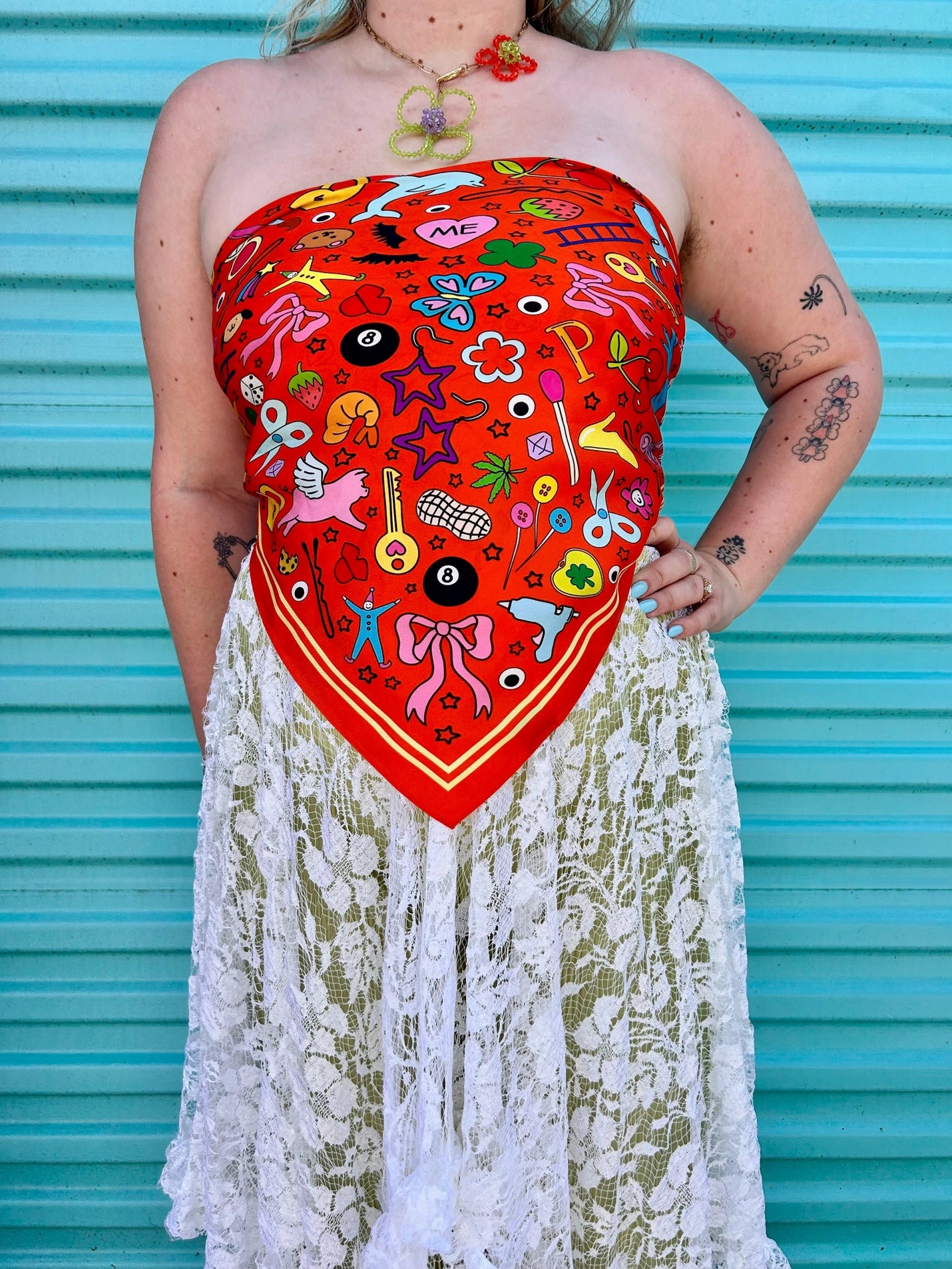 The Peach Fuzz - Trinket Treasures Silk Scarf