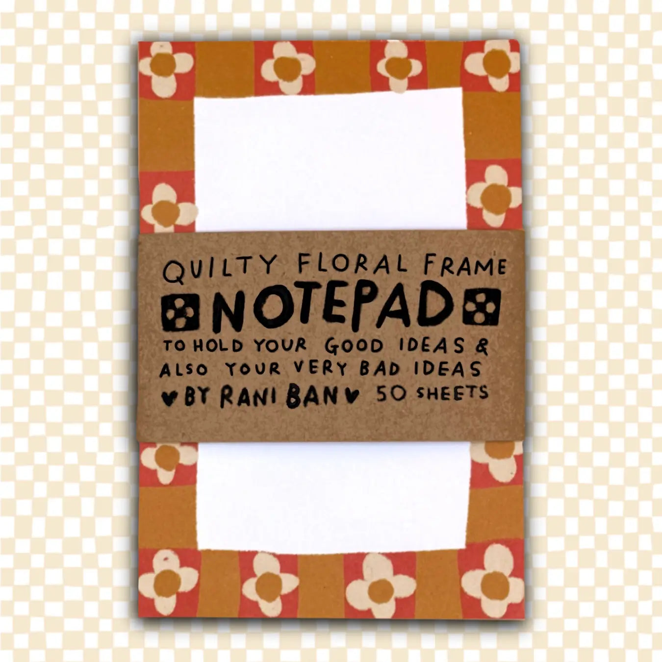 RANI BAN CO - Quilty Floral Frame Notepad
