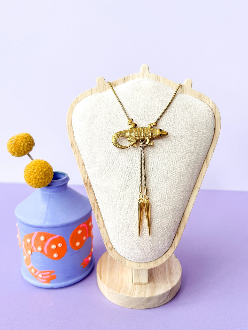 Velvet Outlaw - Gold Alligator Bolo