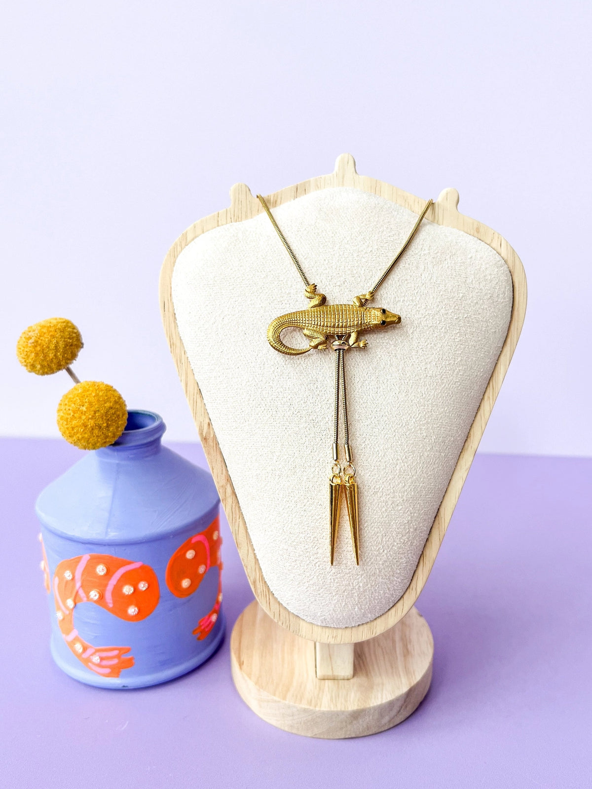 Velvet Outlaw - Gold Alligator Bolo