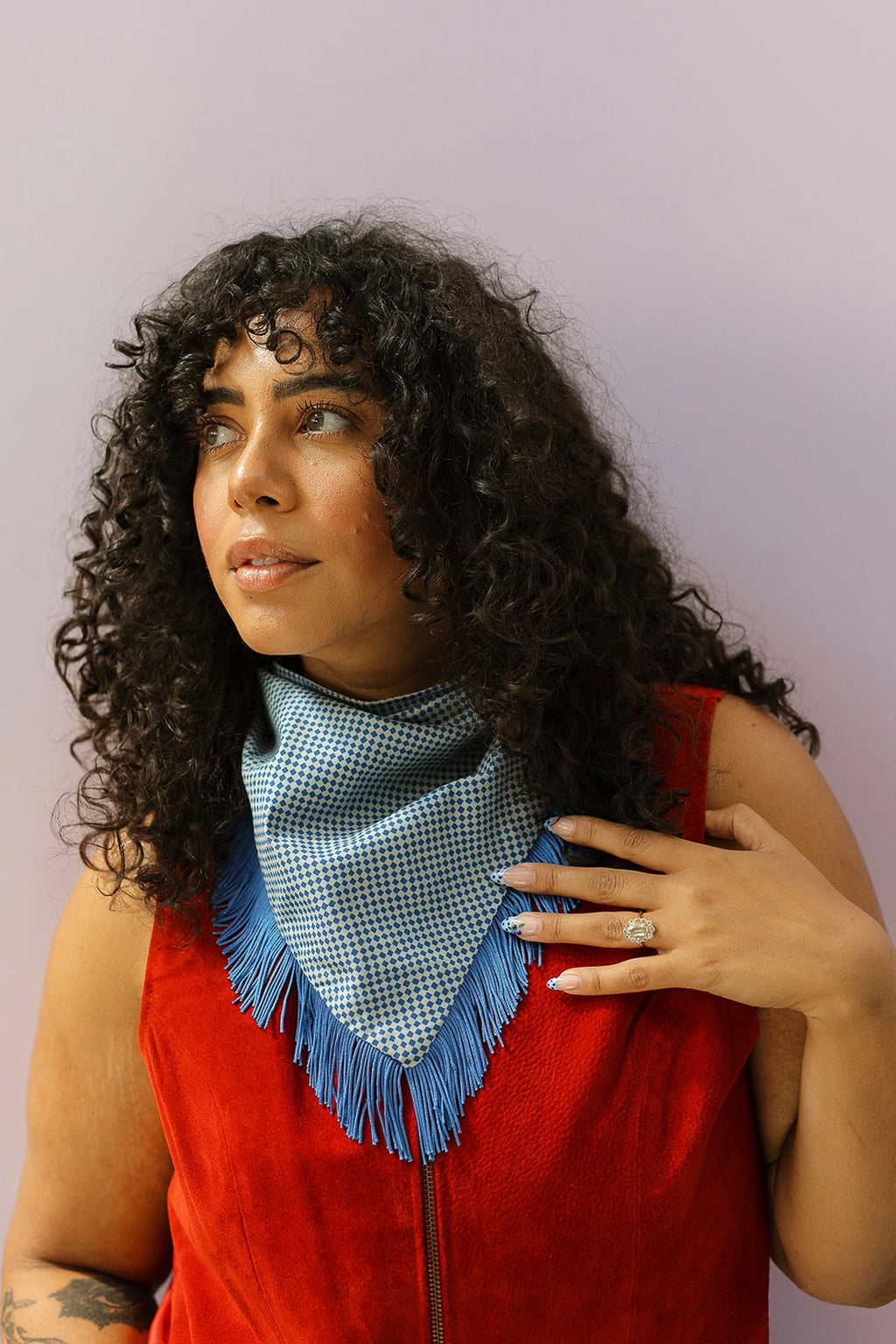 Velvet Outlaw - Stars & Checks Fringe Bandanas