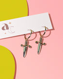 Anna Claire Collection - * Silver Dagger Hoops