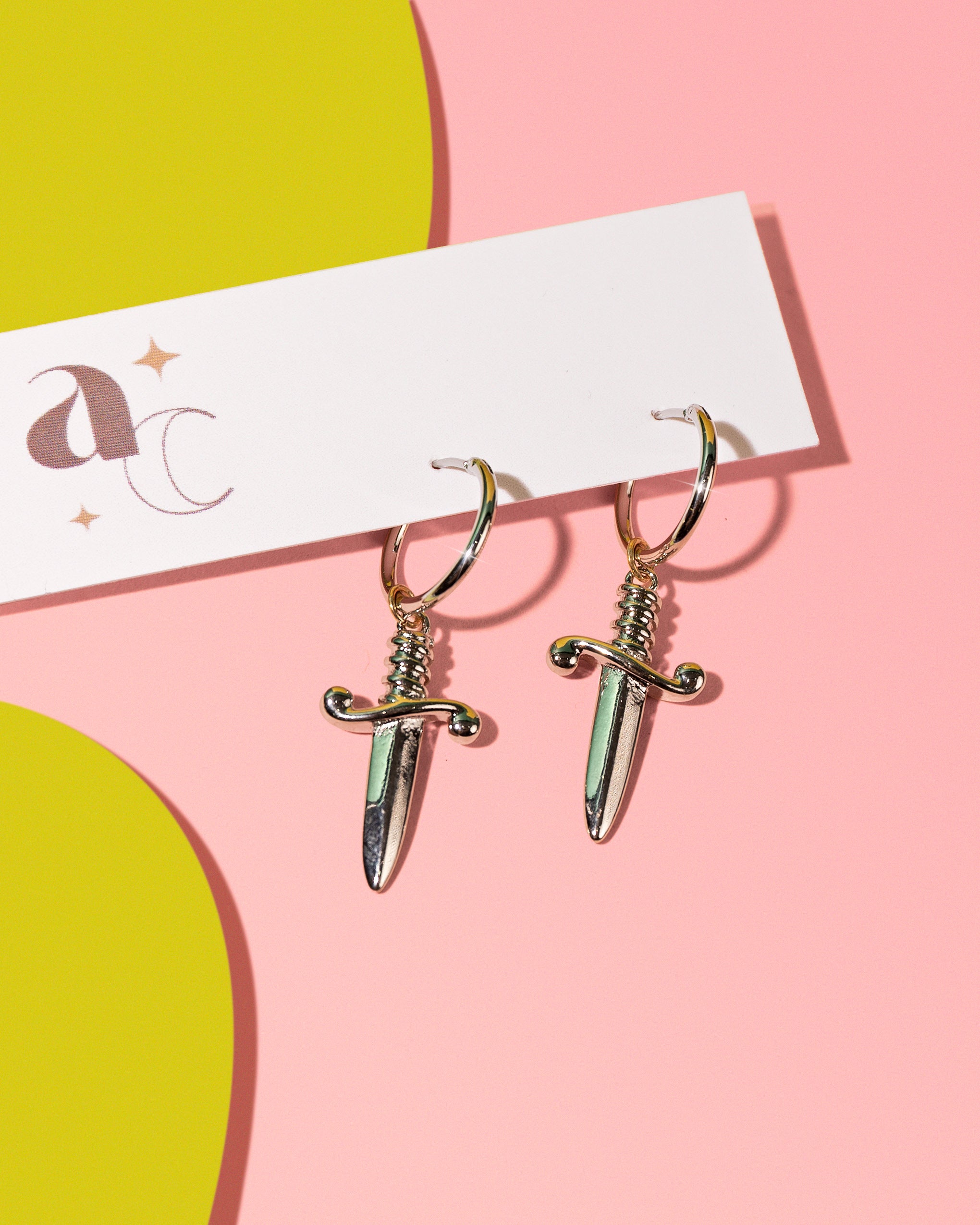 Anna Claire Collection - * Silver Dagger Hoops