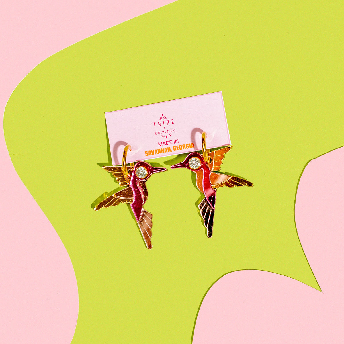 Tribe & Temple WS - Hummingbird Hoop Earrings
