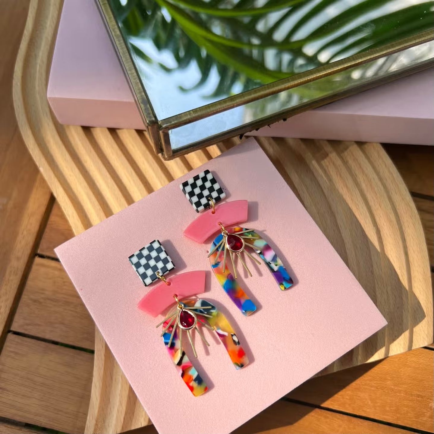 Tribe + Temple - * Confetti Multi Mixed Media Earrings