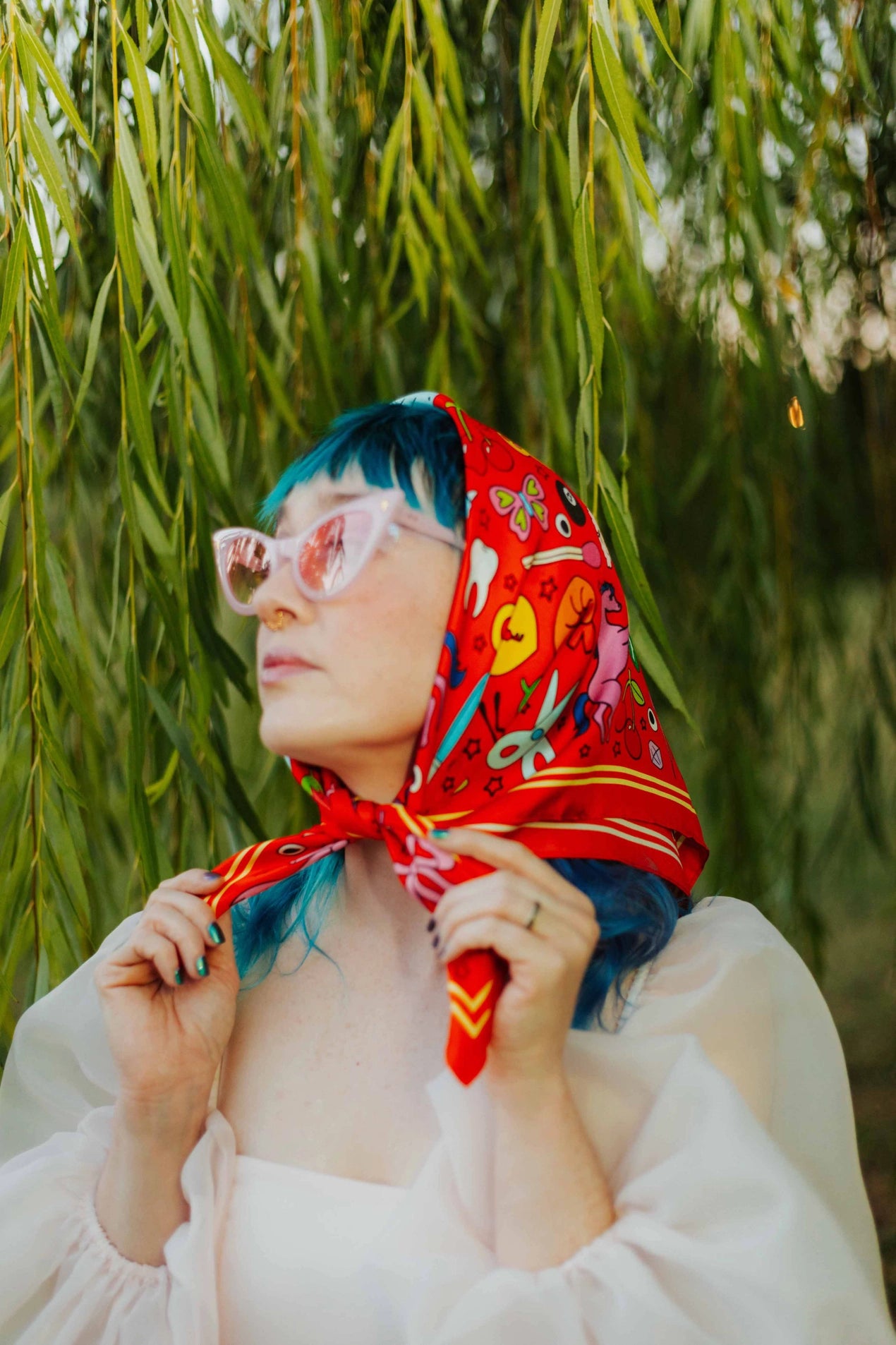 The Peach Fuzz - Trinket Treasures Silk Scarf