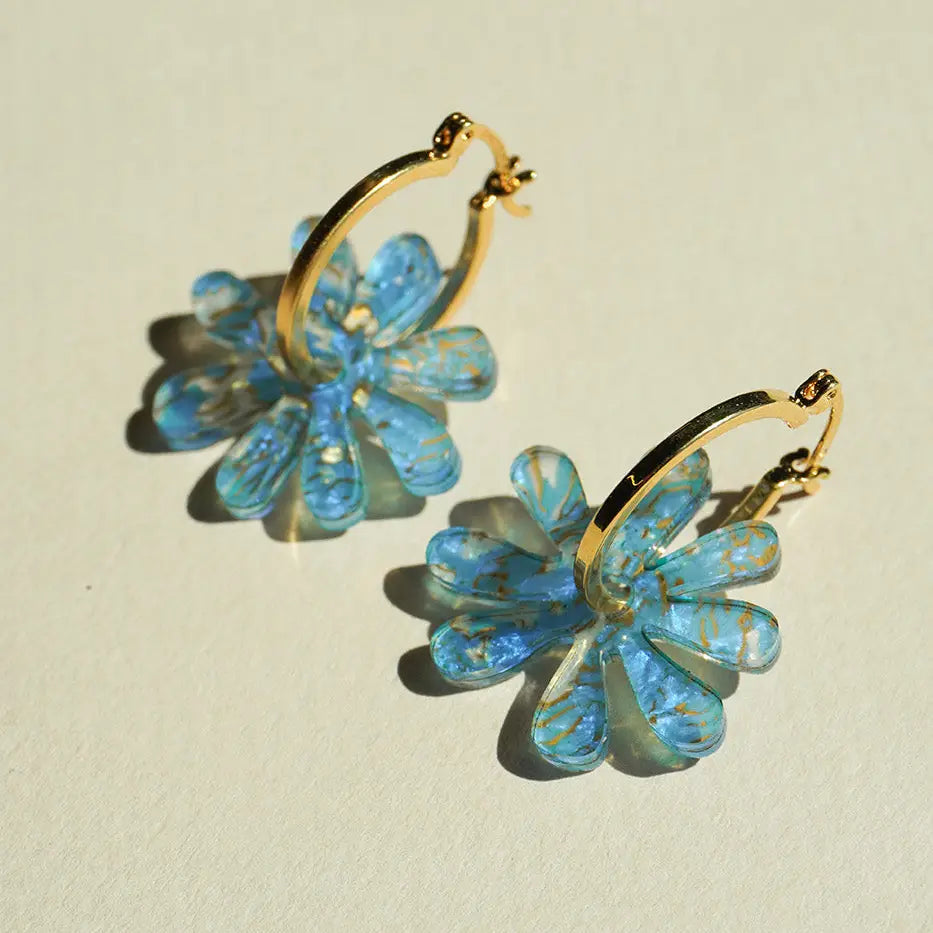 Paulina Otero- Flower Hoop Earrings