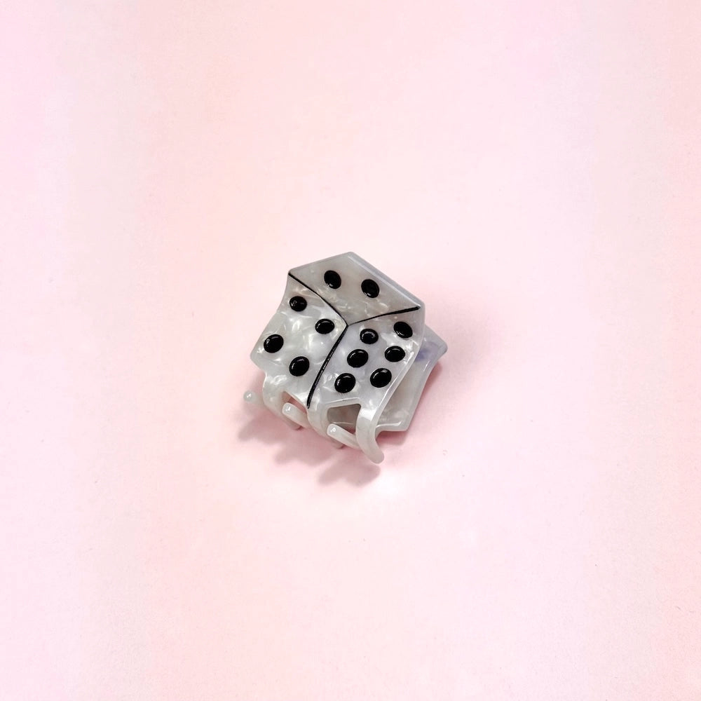 Peach Beast- Dice Mini Claw Clip