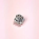 Peach Beast- Dice Mini Claw Clip