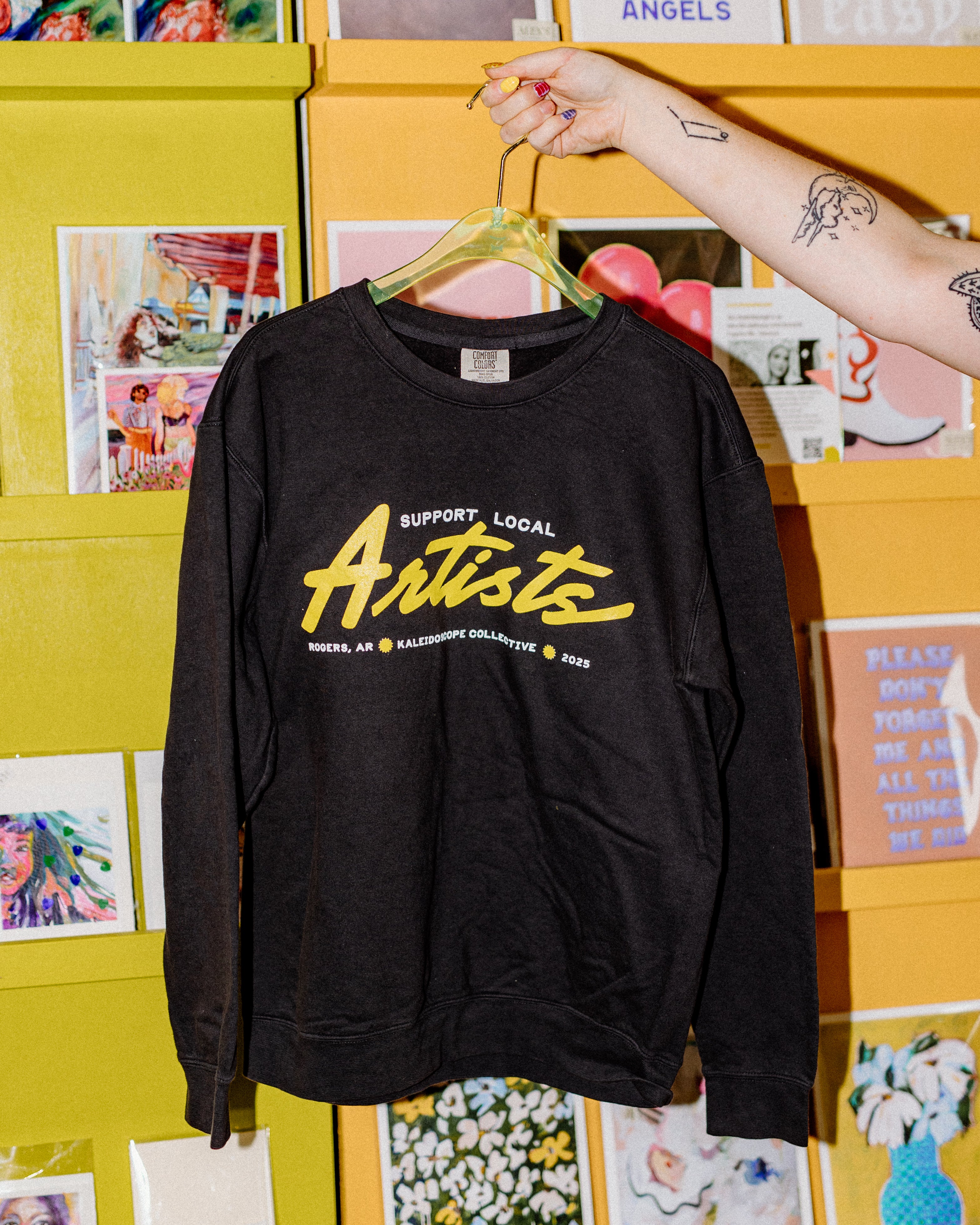 Merch Fall Drop 001 -  Support Local Artists Sweatshirt Black