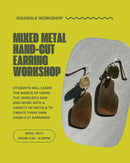 Mixed Metal Hand-Cut Earring Workshop with Squiggle Workshop (APRIL) ⚒️