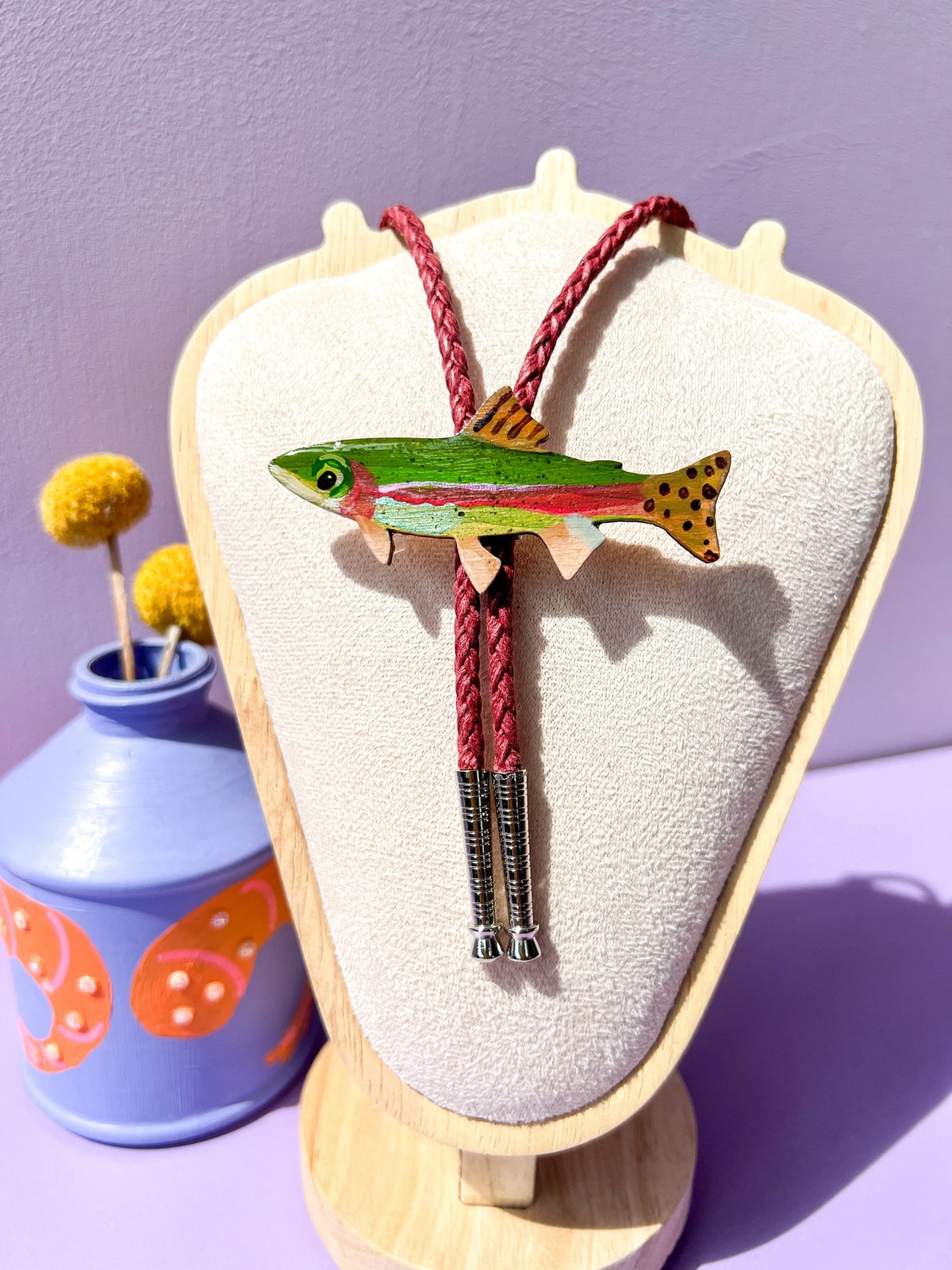 Velvet Outlaw - Rainbow Trout Bolo Tie