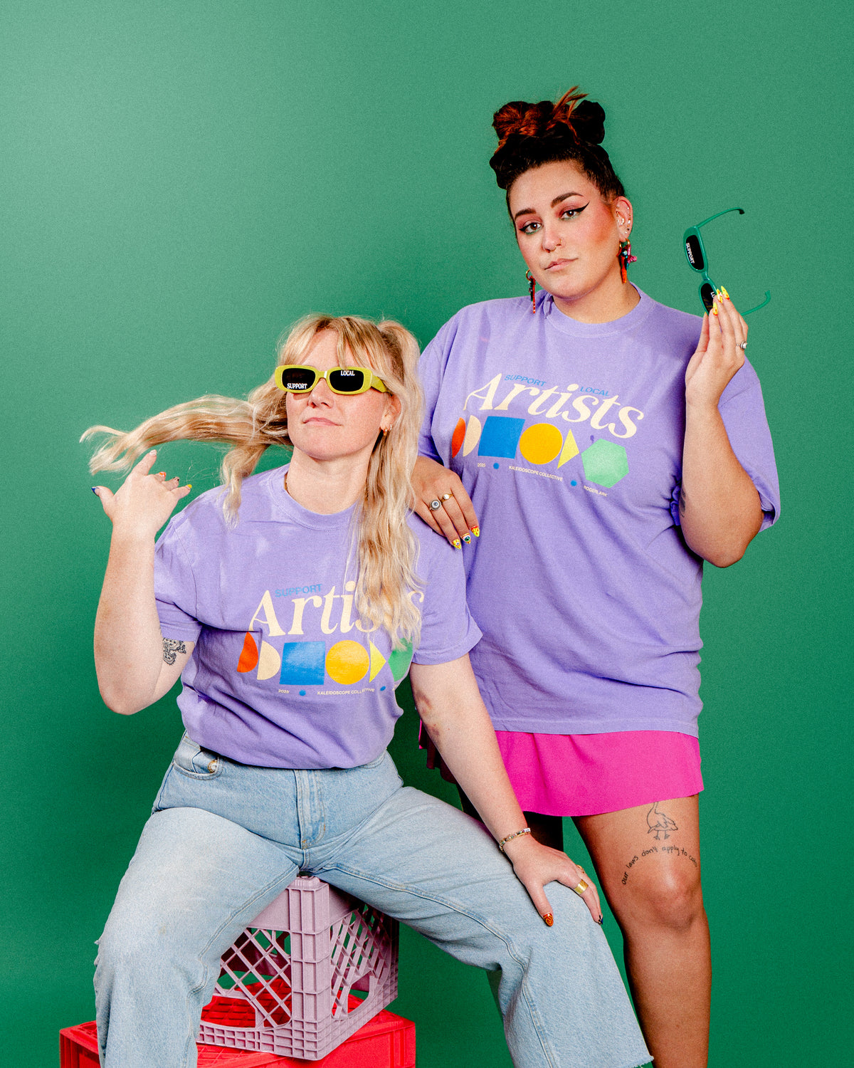 Merch Summer Drop 001 -  Support Local Artists Shirt: Purple