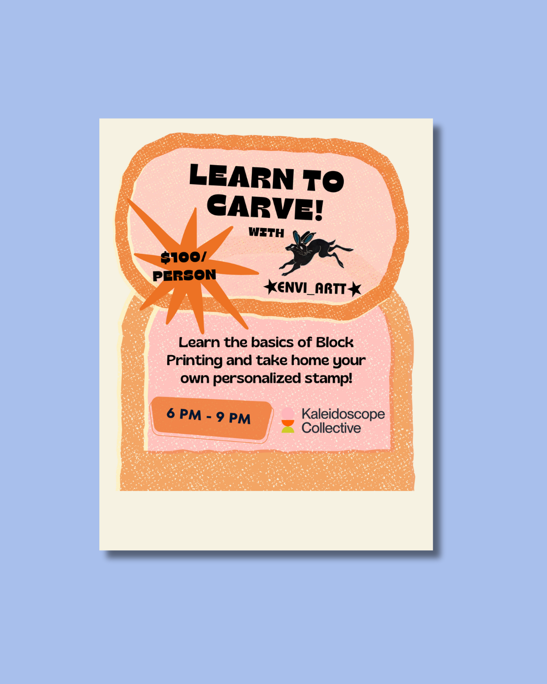 Block Printing Workshop: Create Your Own Custom Stamp with Envi Artt