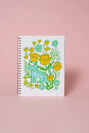 Egg Press Manufacturing - Cat Garden Blank Letterpress Notebook By Fugu Fugu