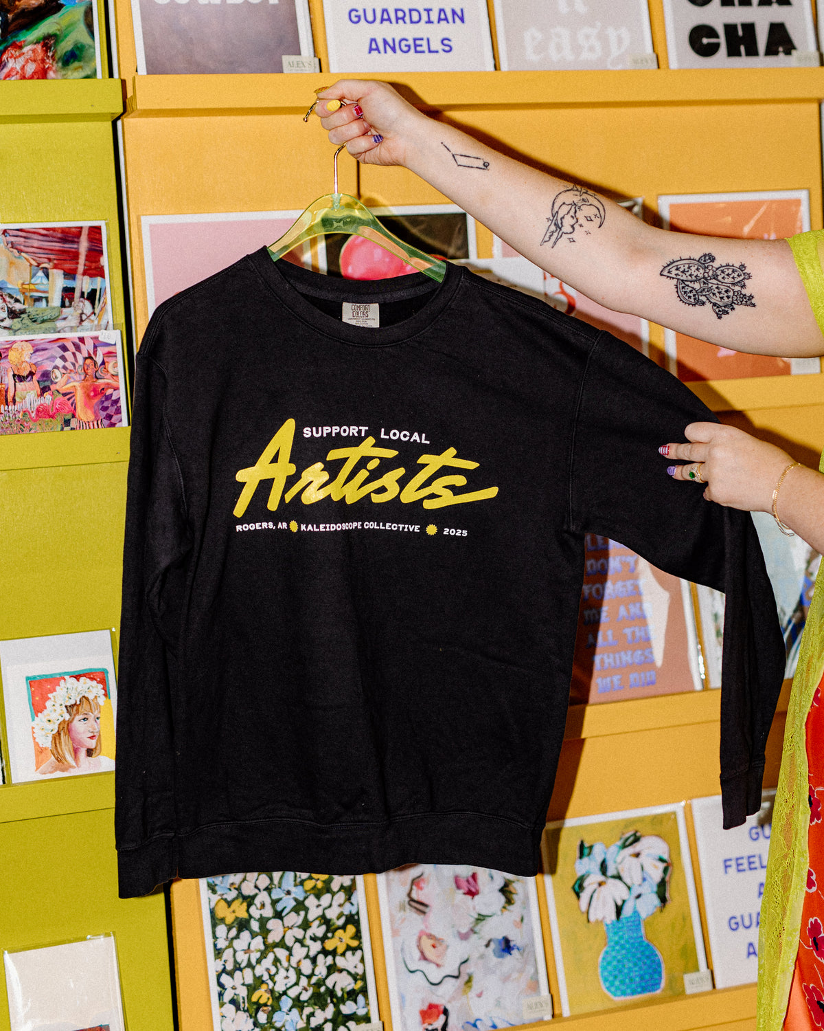 Merch Fall Drop 001 -  Support Local Artists Sweatshirt Black