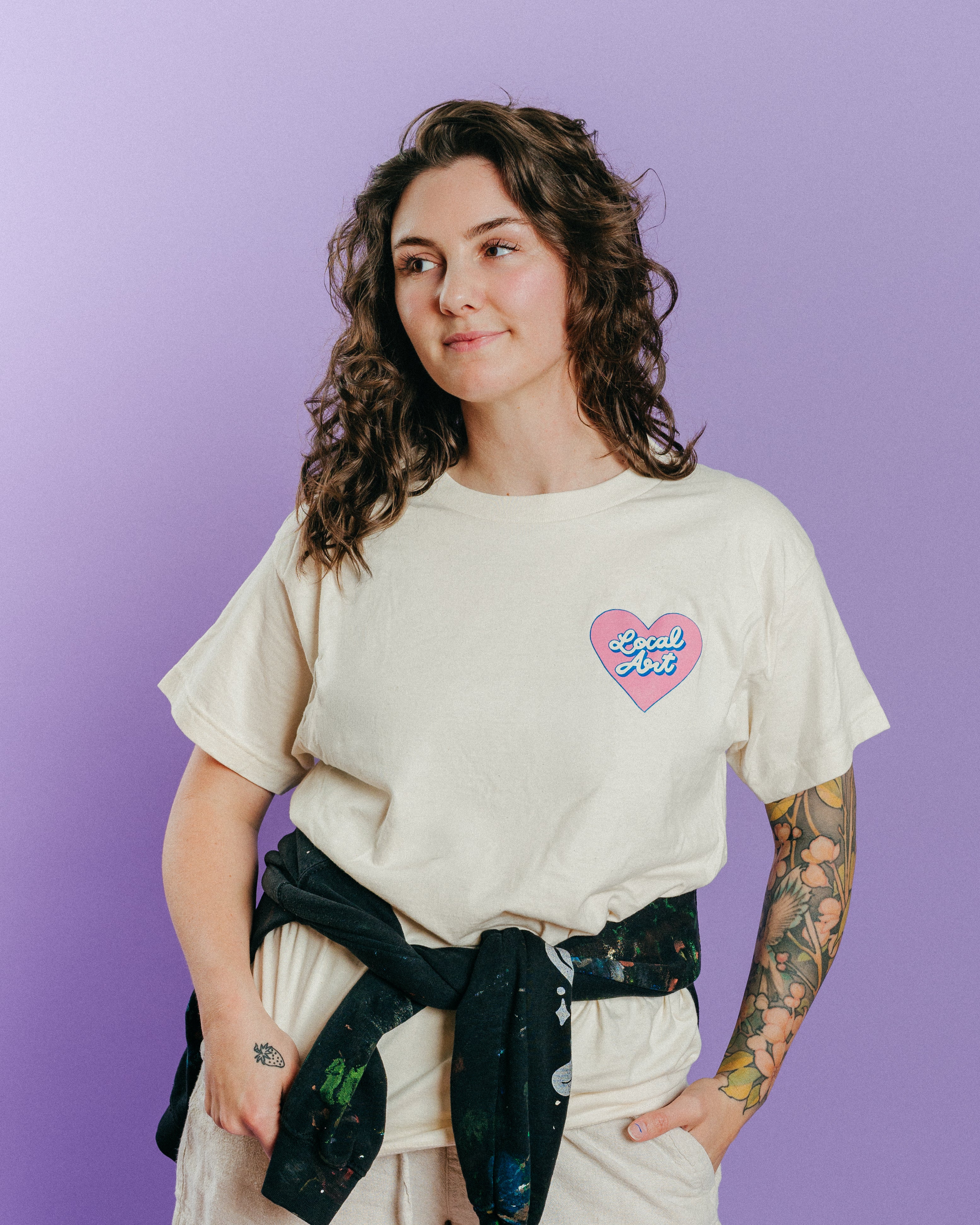 Merch Drop - Eye Heart Local Art Tee: Pink + Blue