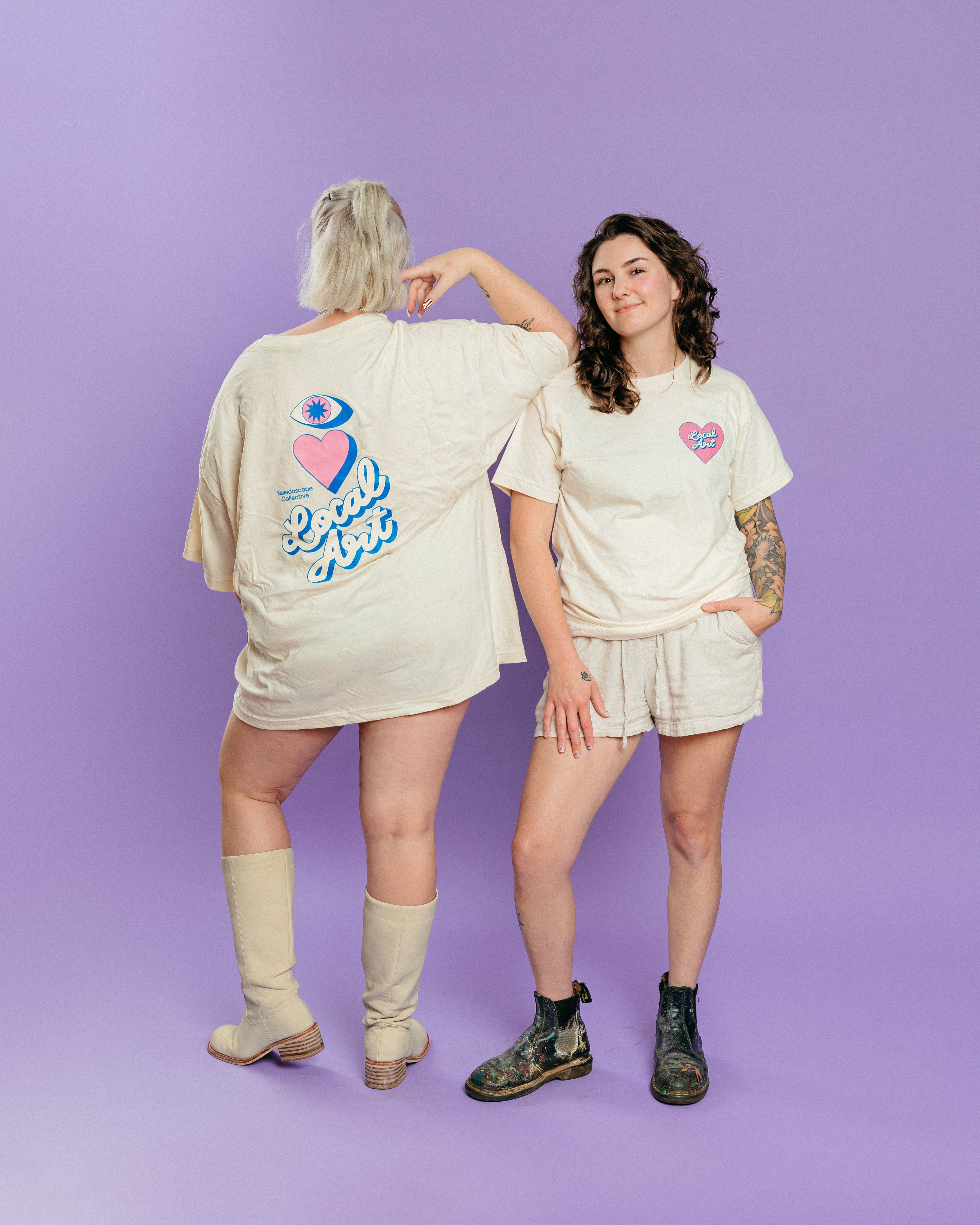 Merch Drop - Eye Heart Local Art Tee: Pink + Blue