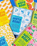 And Here We Are - Delft Tile Letterpress A5 Spiral Notebook