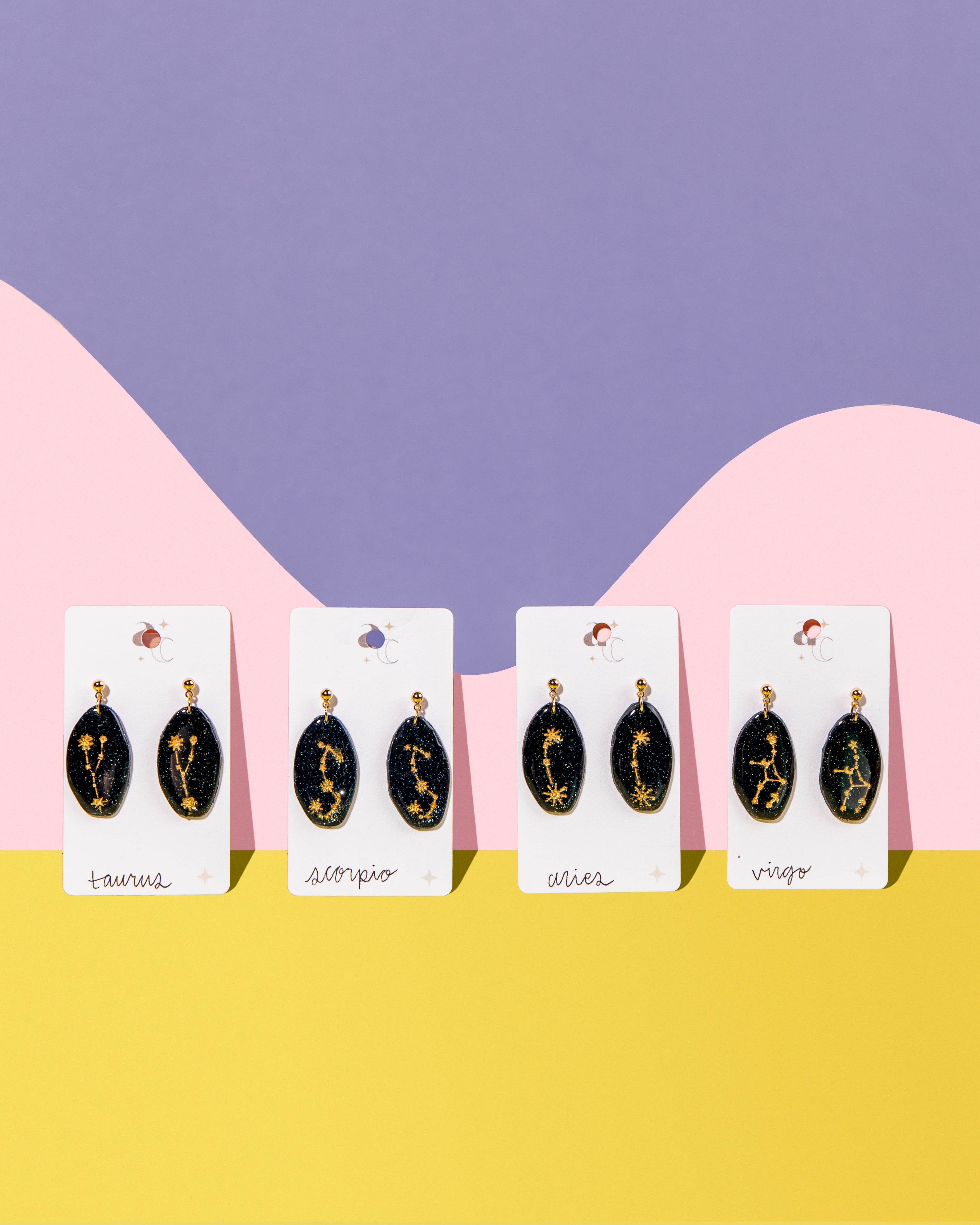 Anna Claire Collection - * Zodiac Constellations Earrings