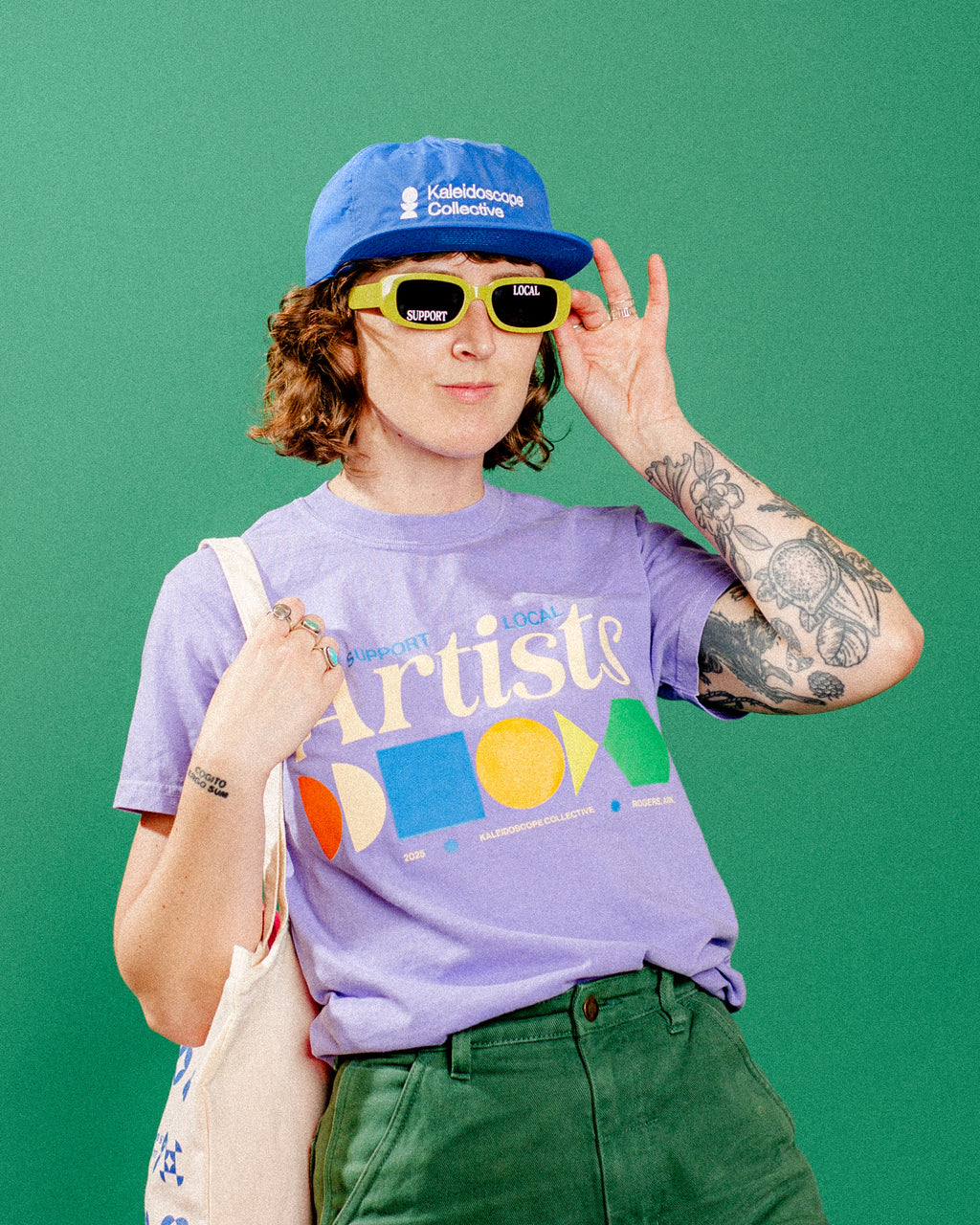 Merch Summer Drop 001 -  Support Local Artists Shirt: Purple