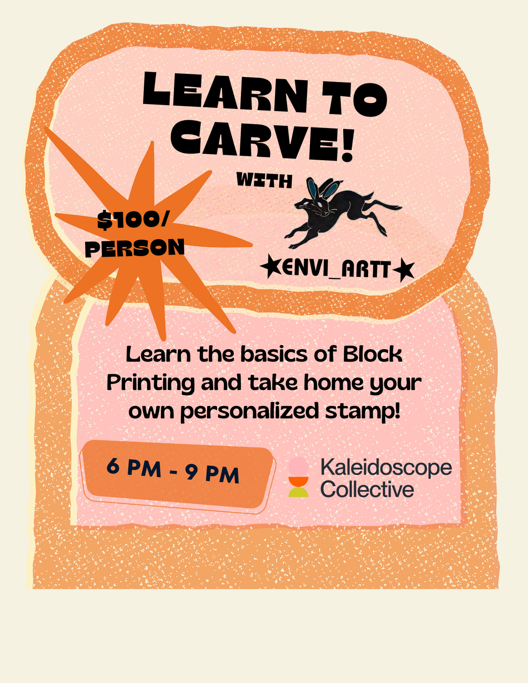 Block Printing Workshop: Create Your Own Custom Stamp with Envi Artt
