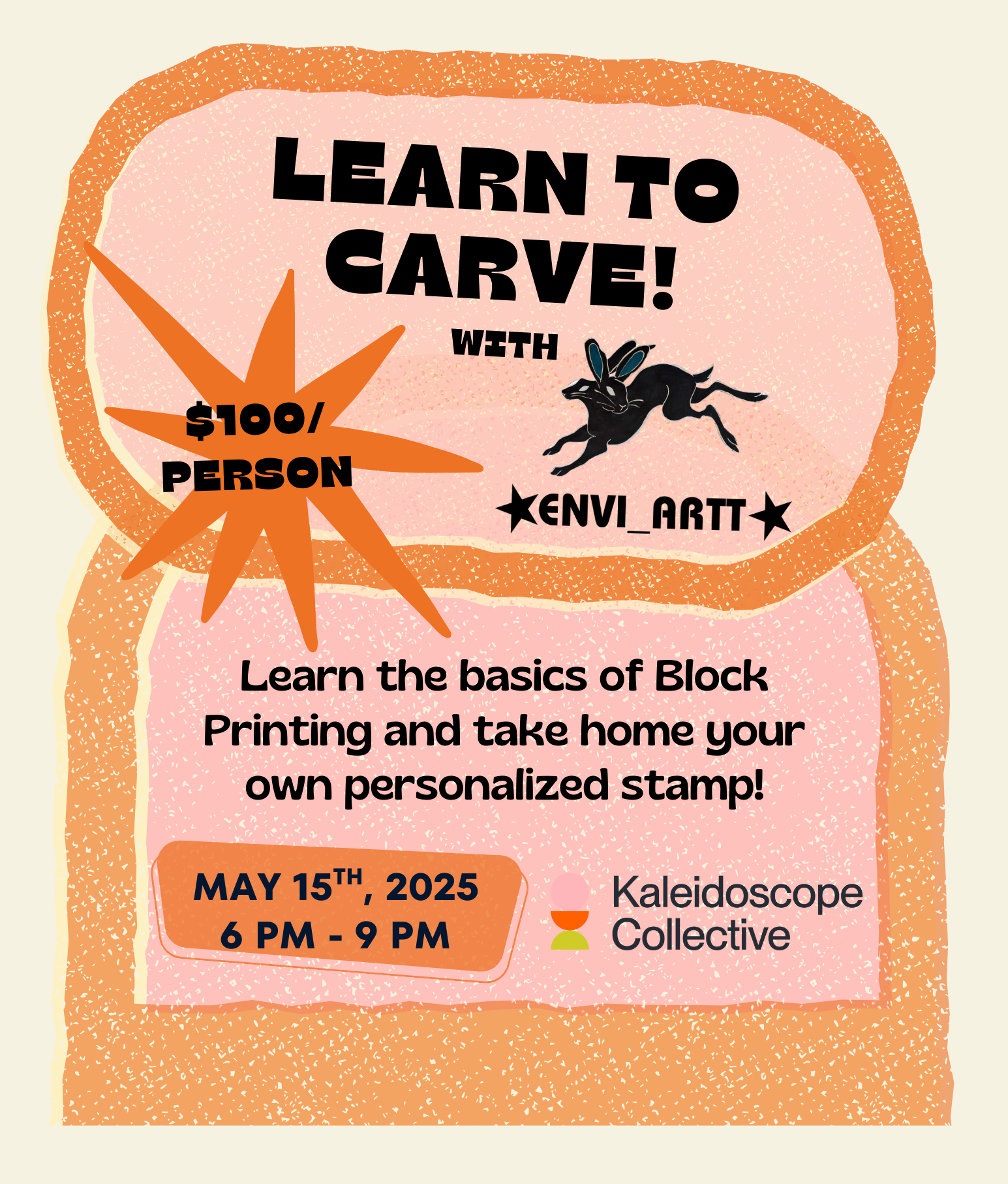 Block Printing Workshop: Create Your Own Custom Stamp with Envi Artt
