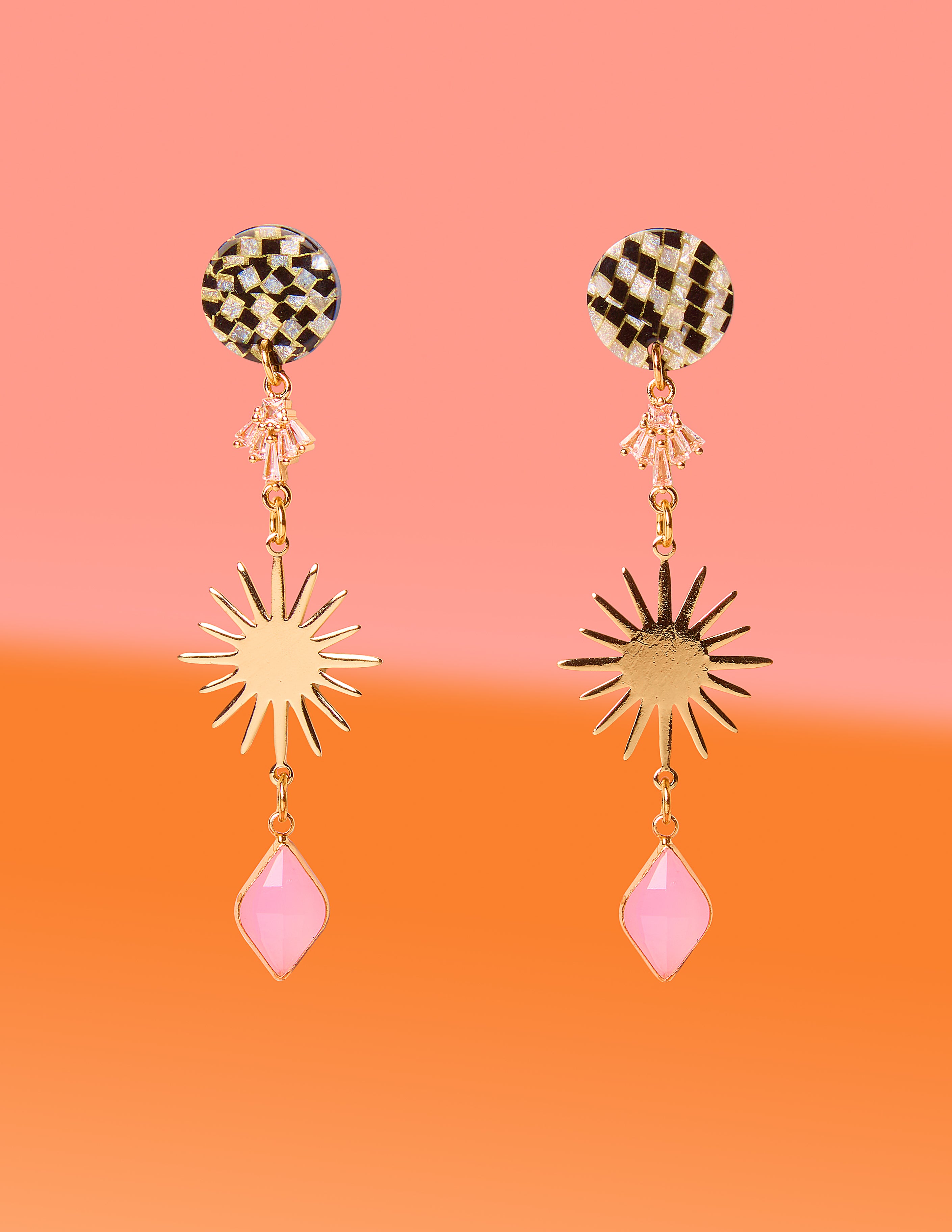 Tribe + Temple - Glam on Edge Dangle Earrings