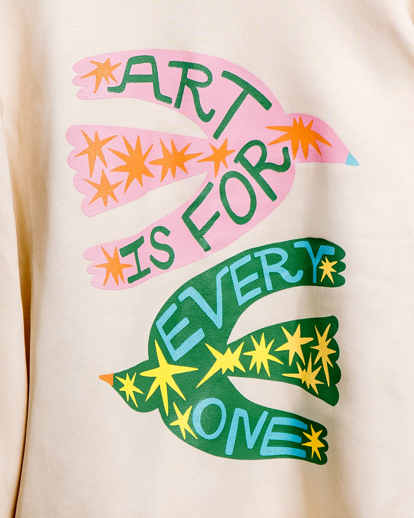 Merch Winter Drop 002 -  Cream Art is for Everyone Sweatshirt