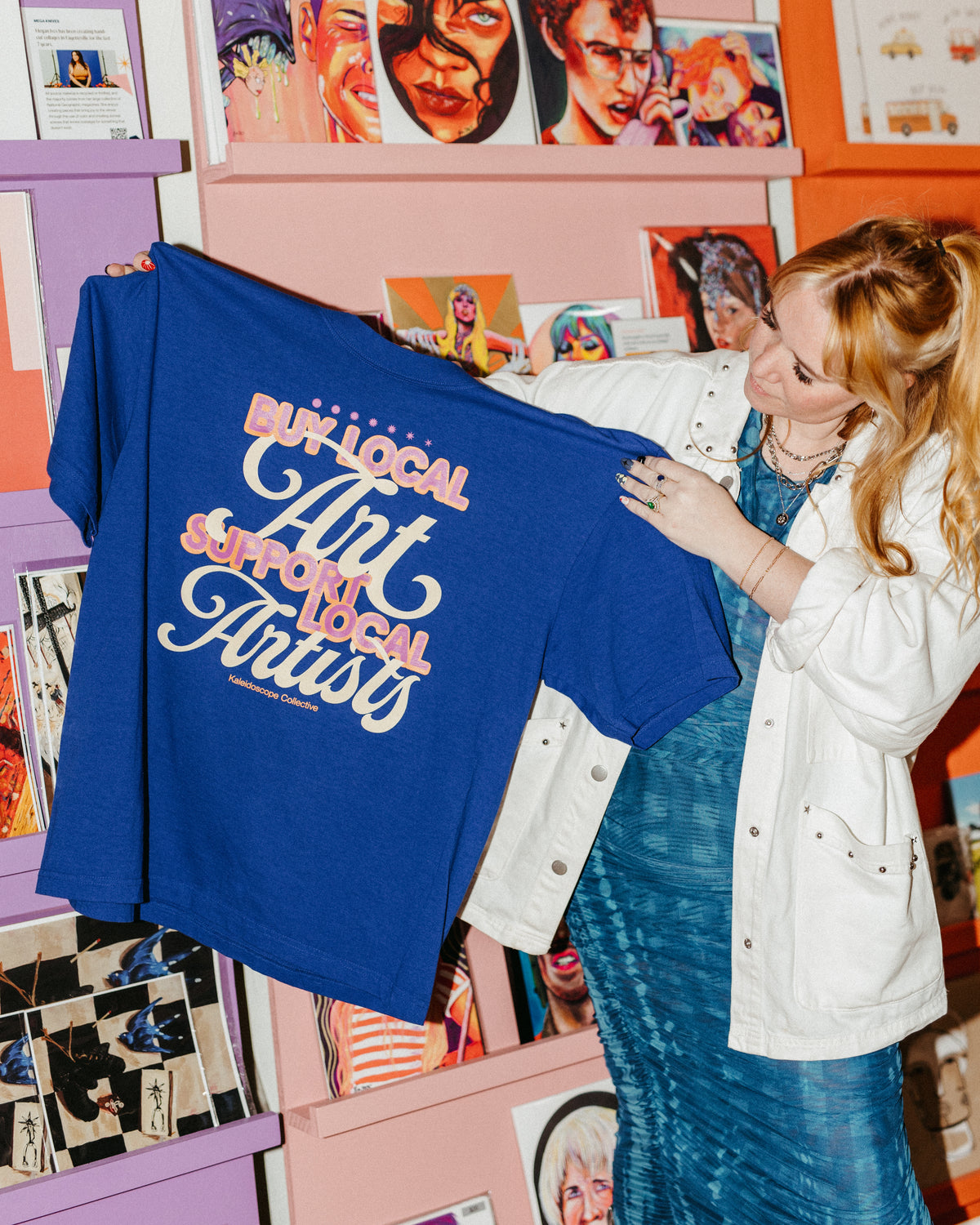 Merch Winter Drop 001 -  Cobalt: Buy Local, Support Local Shirt