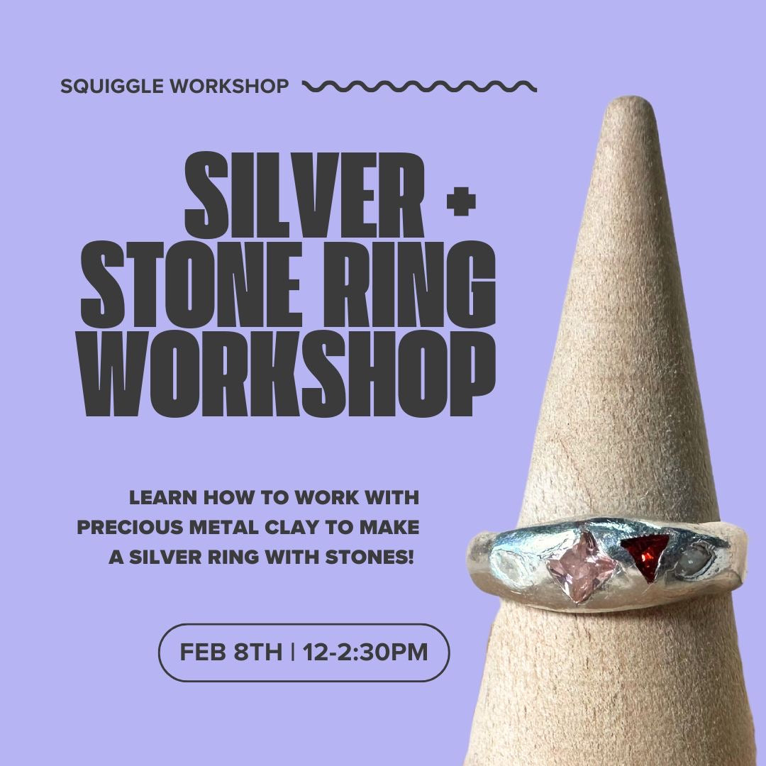 Silver + Stone Ring Workshop with Squiggle Workshop ⚒️