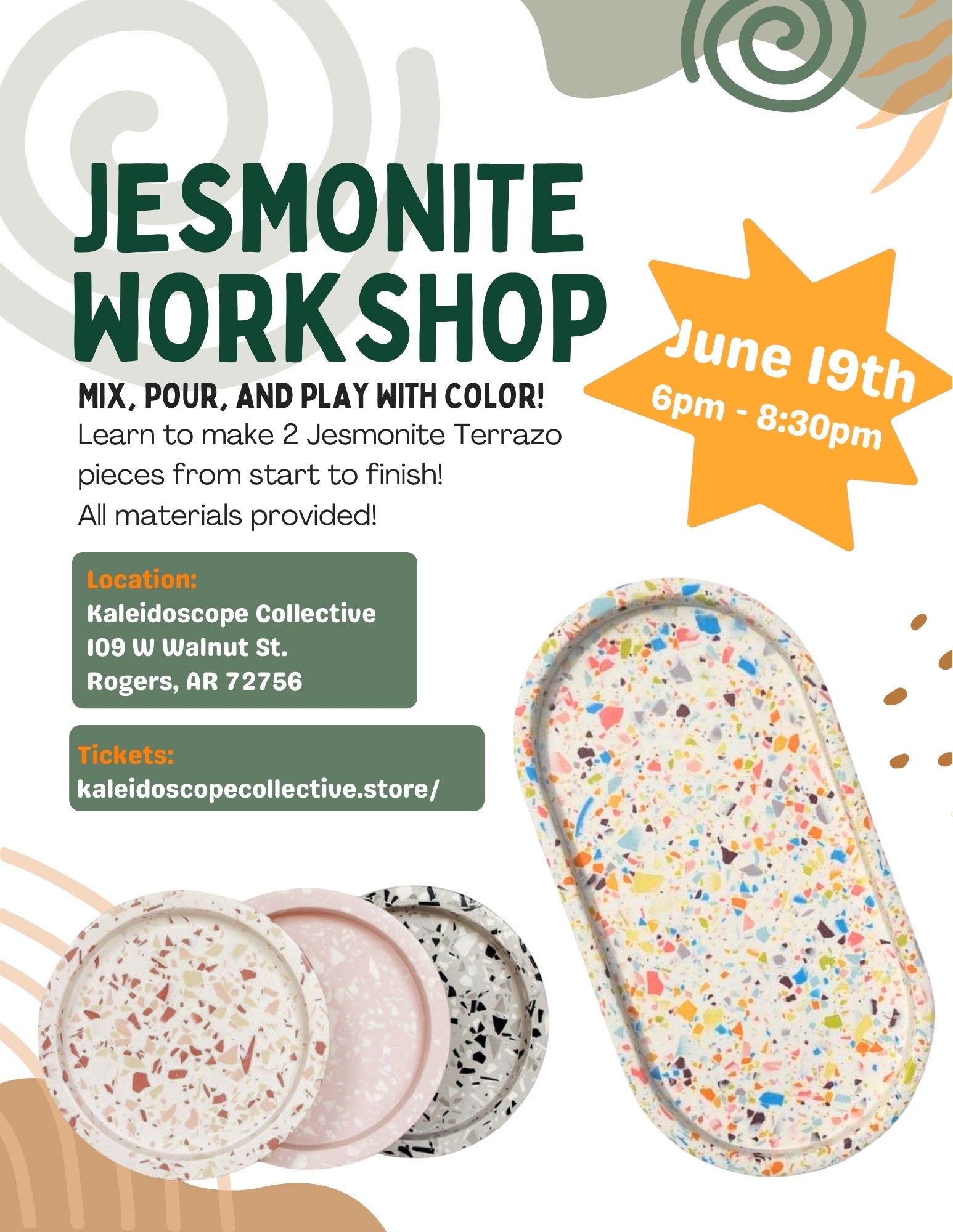 Jesmonite Terrazzo Basics Workshop with Terra Home✨
