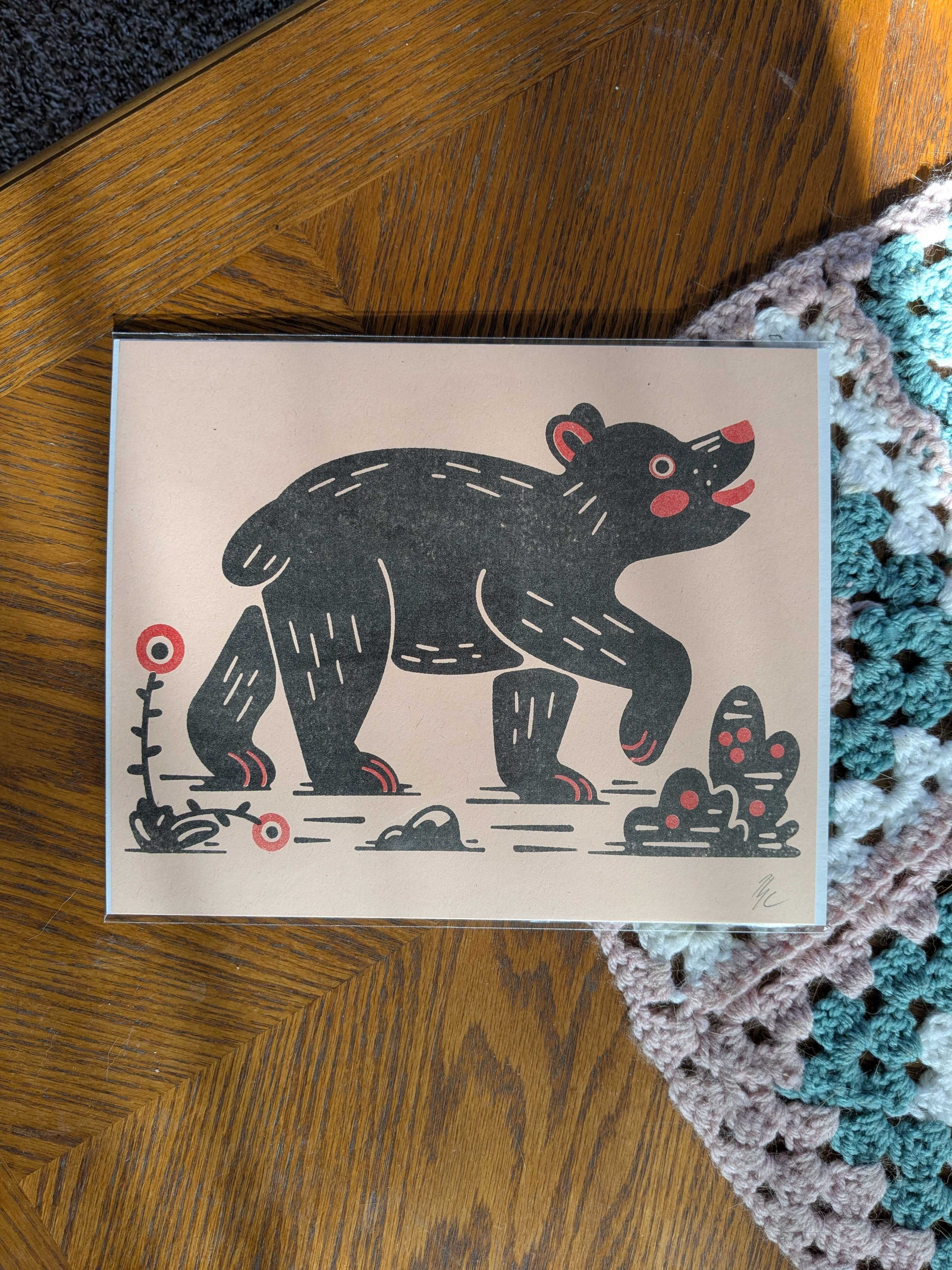 Mook - * Bear Risograph Print
