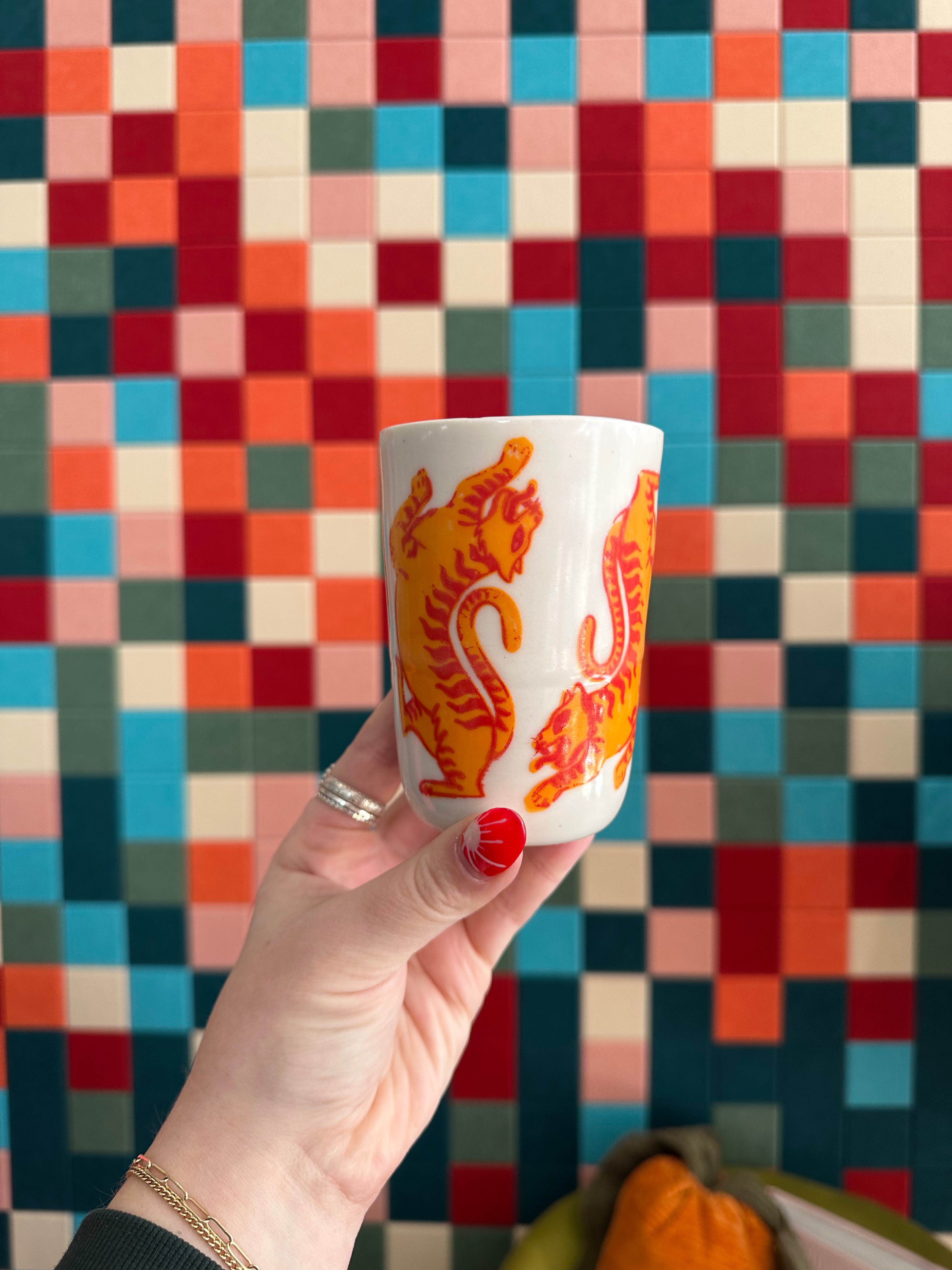 Arianna Miranda x West Hand - * Big Cat Porcelain Cup