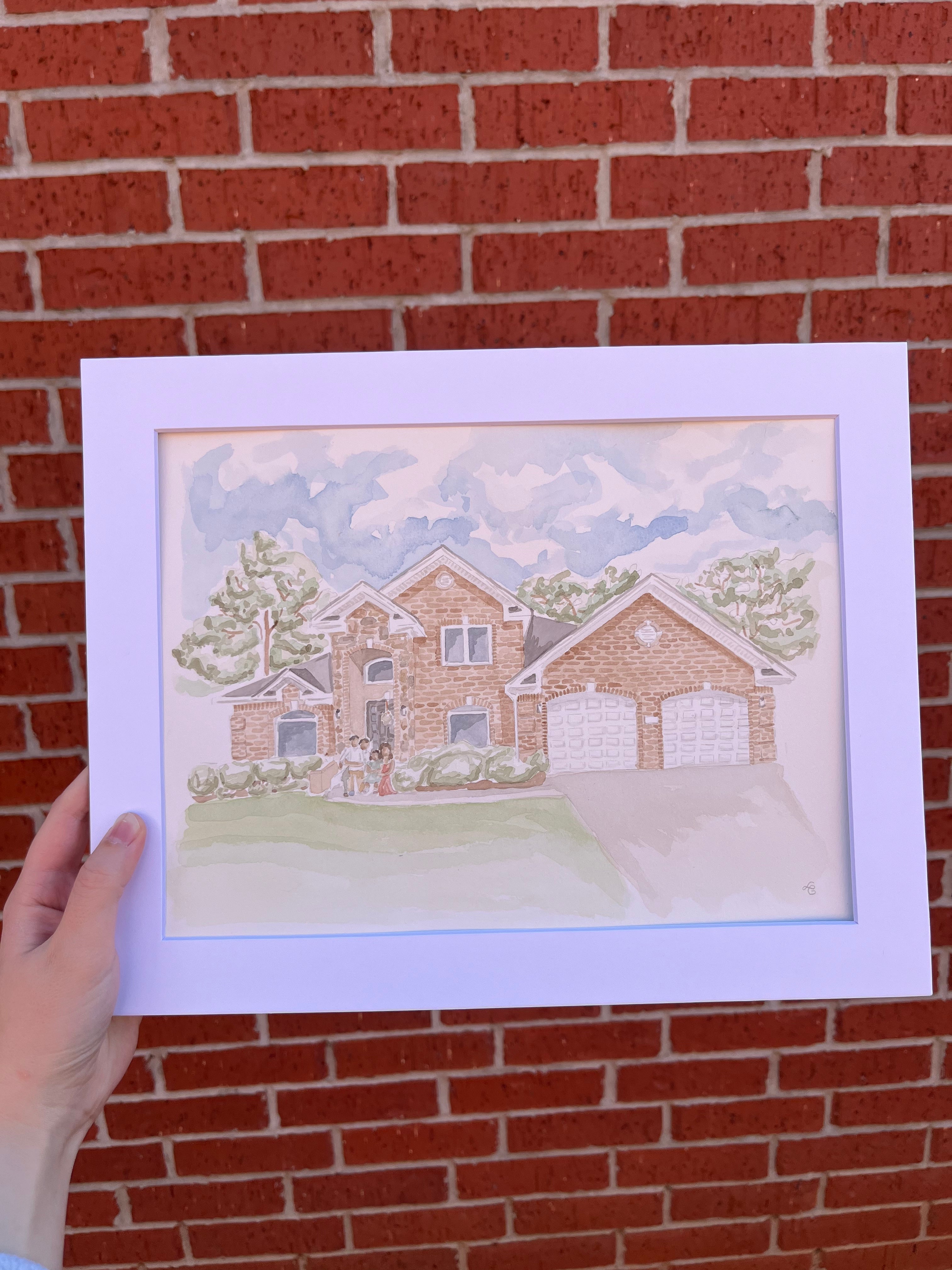 Watercolor Home Portrait Painting Workshop with Leslie Gregory Art 🎨